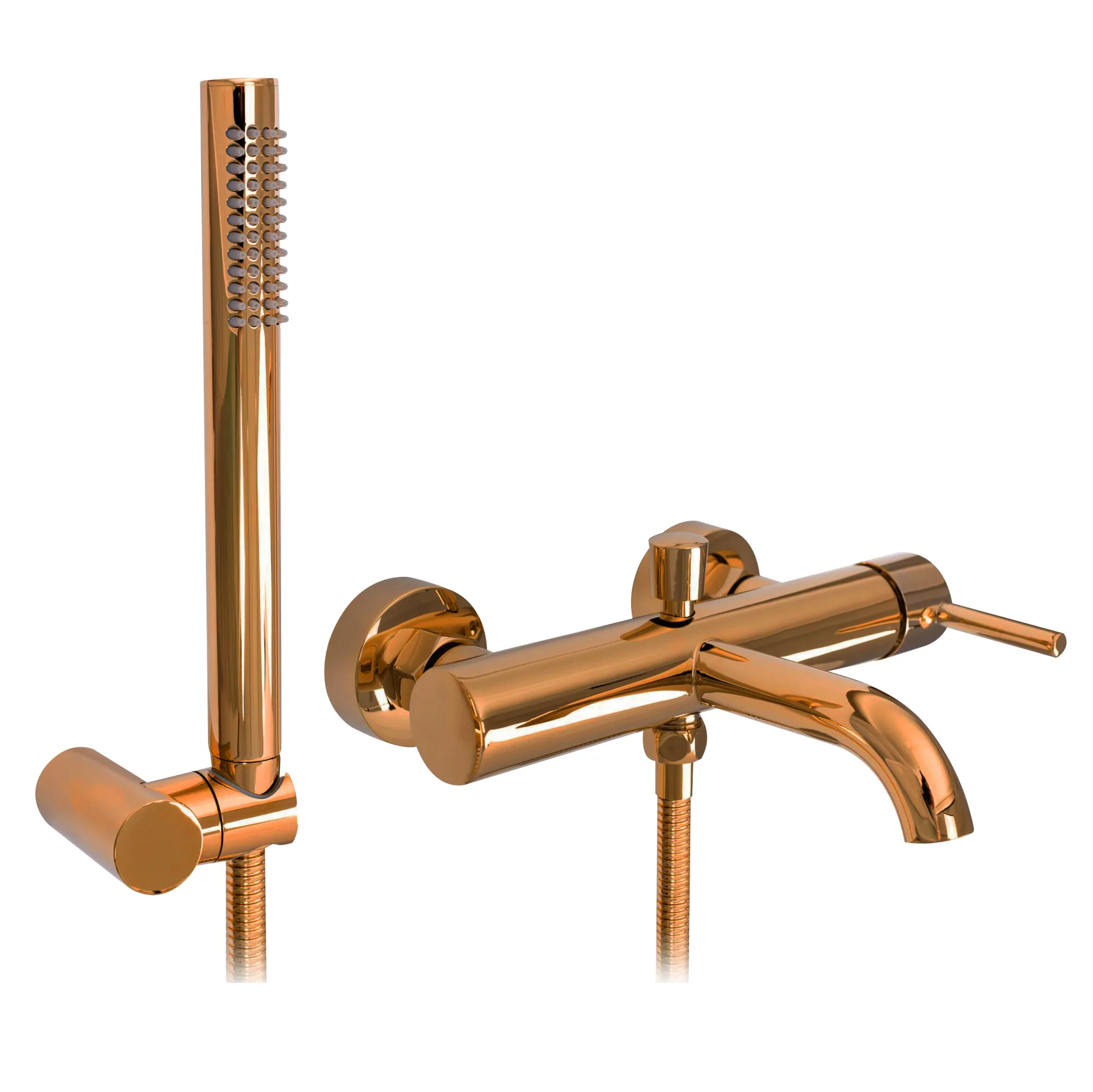 TOATE PRODUSELE - Baterie cadă finisaj cupru înălțime 5 cm material alamă model Lungo Copper