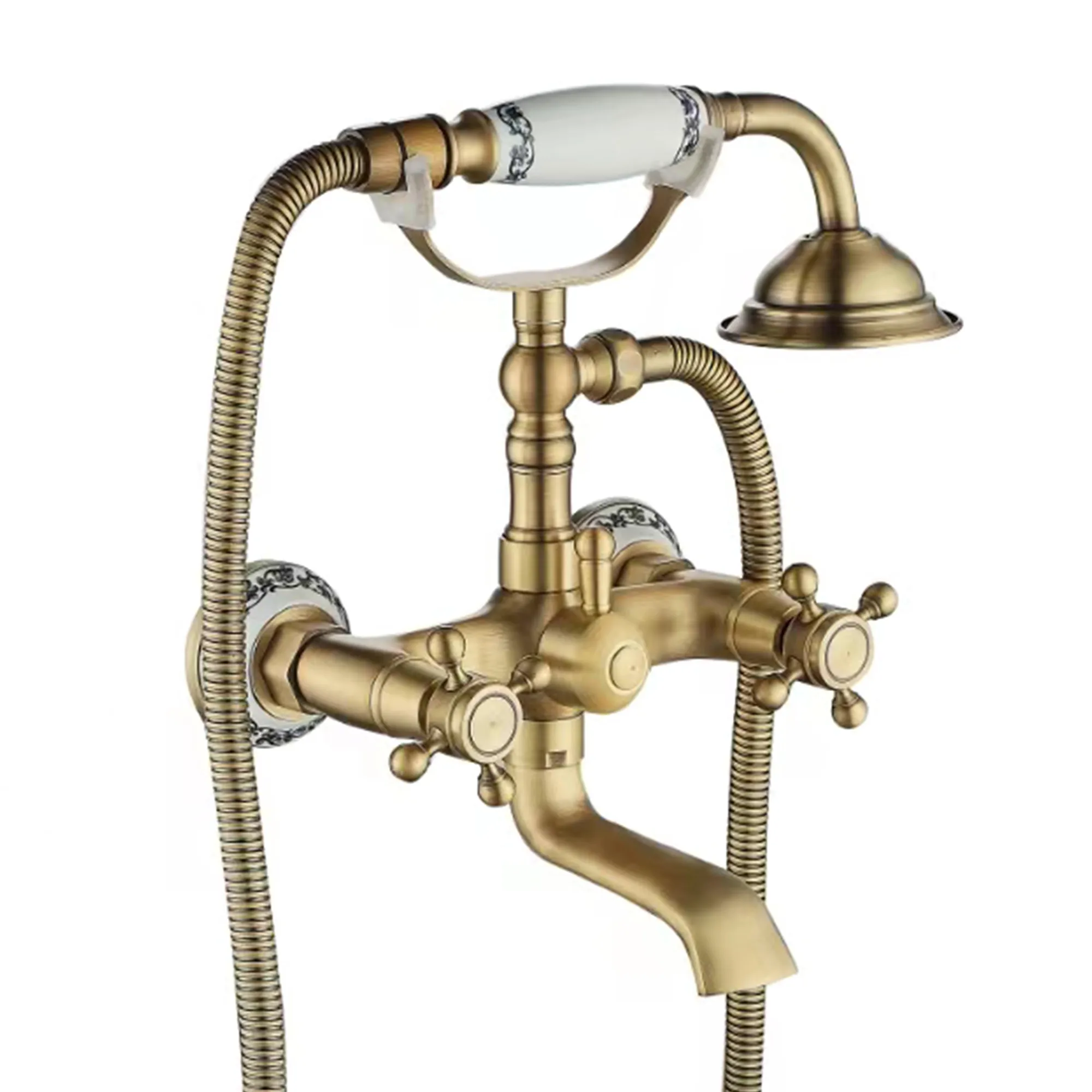 Baterie cadă culoare auriu periat înălțime 24 cm material alamă model Rustico Antique Gold