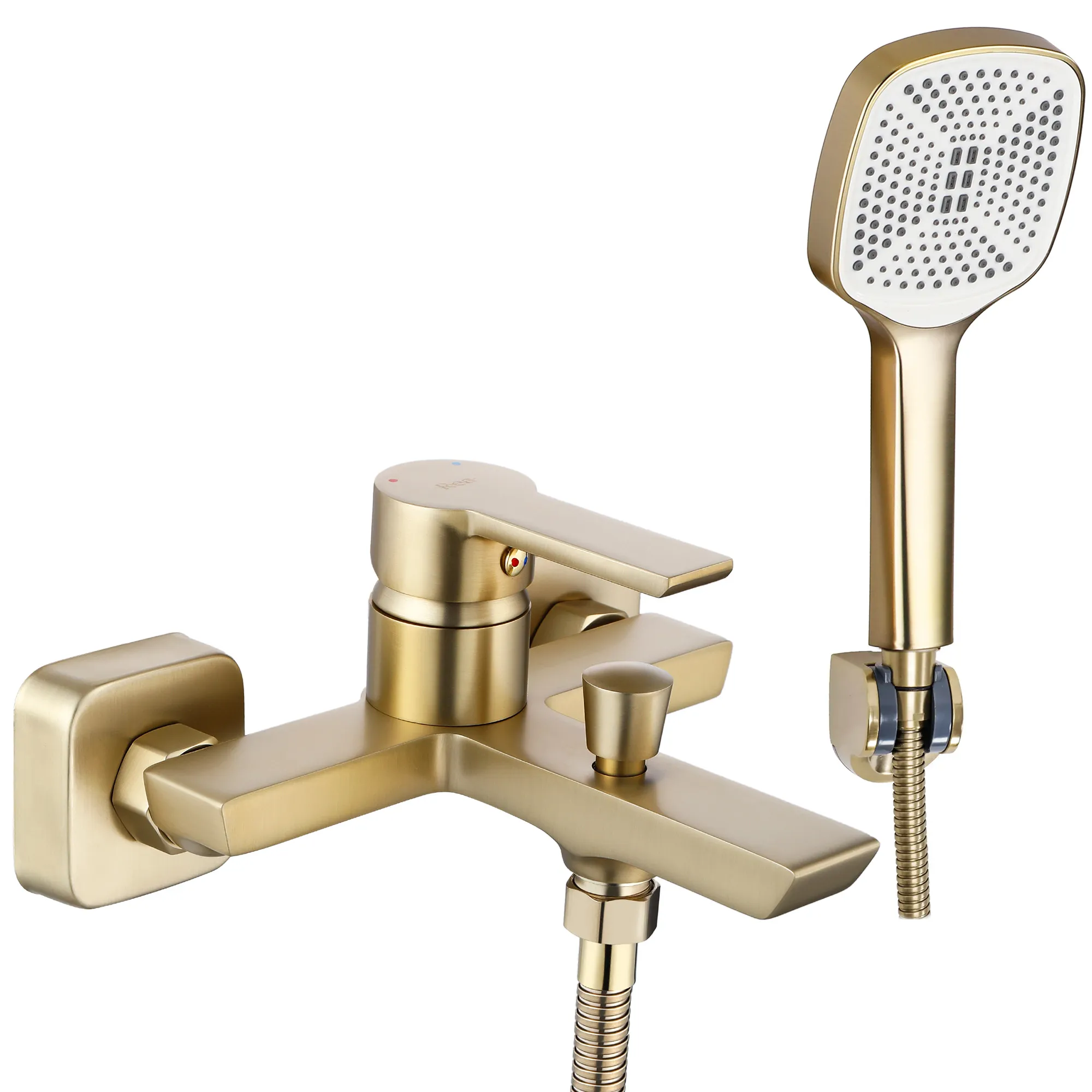 Baterie cadă culoare auriu periat înălțime 10 cm material alamă/ABS model Argus Gold Brushed