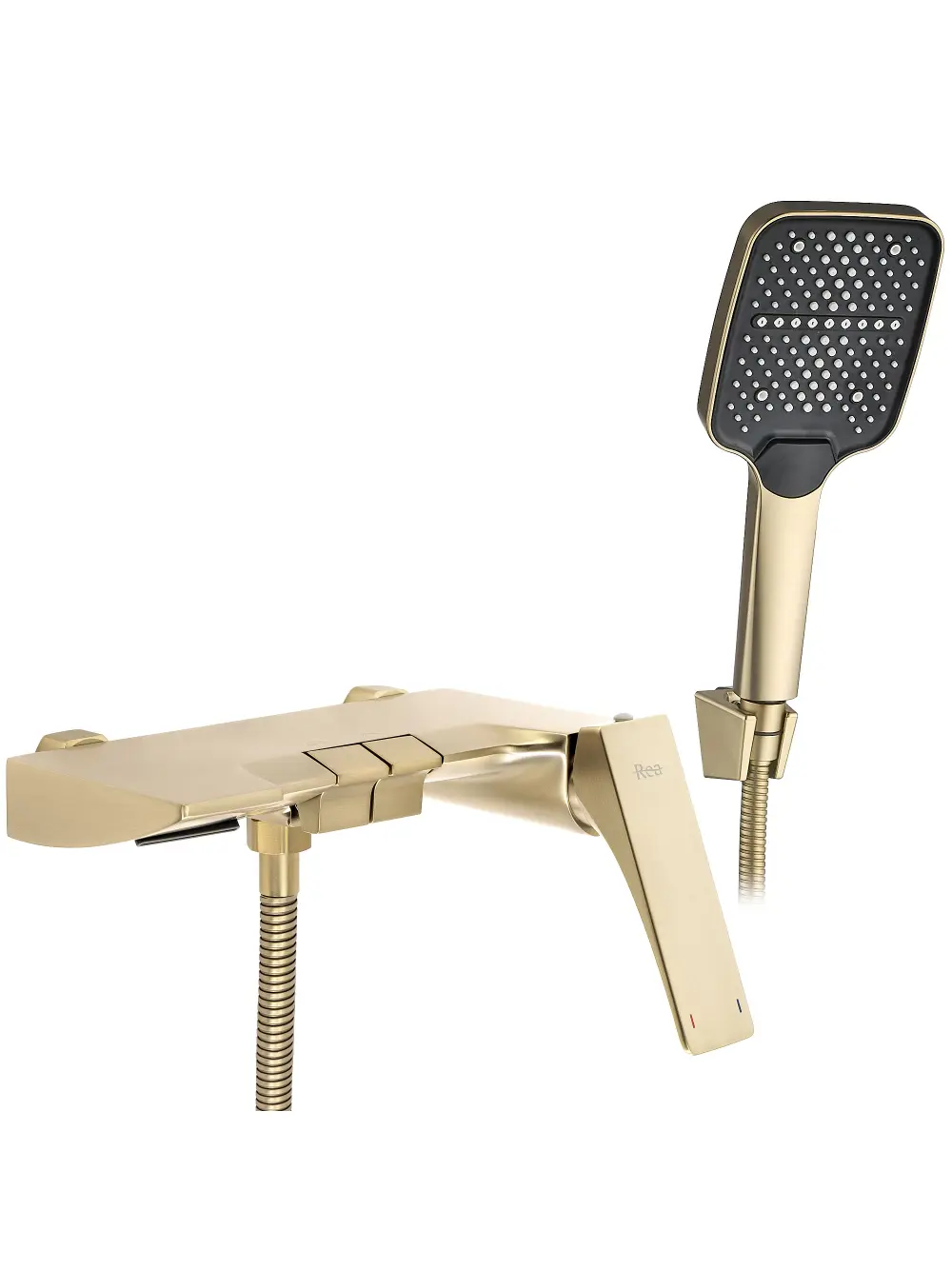 BATERII SANITARE - Baterie cadă culoare auriu periat material alamă model Joe Brushed Gold