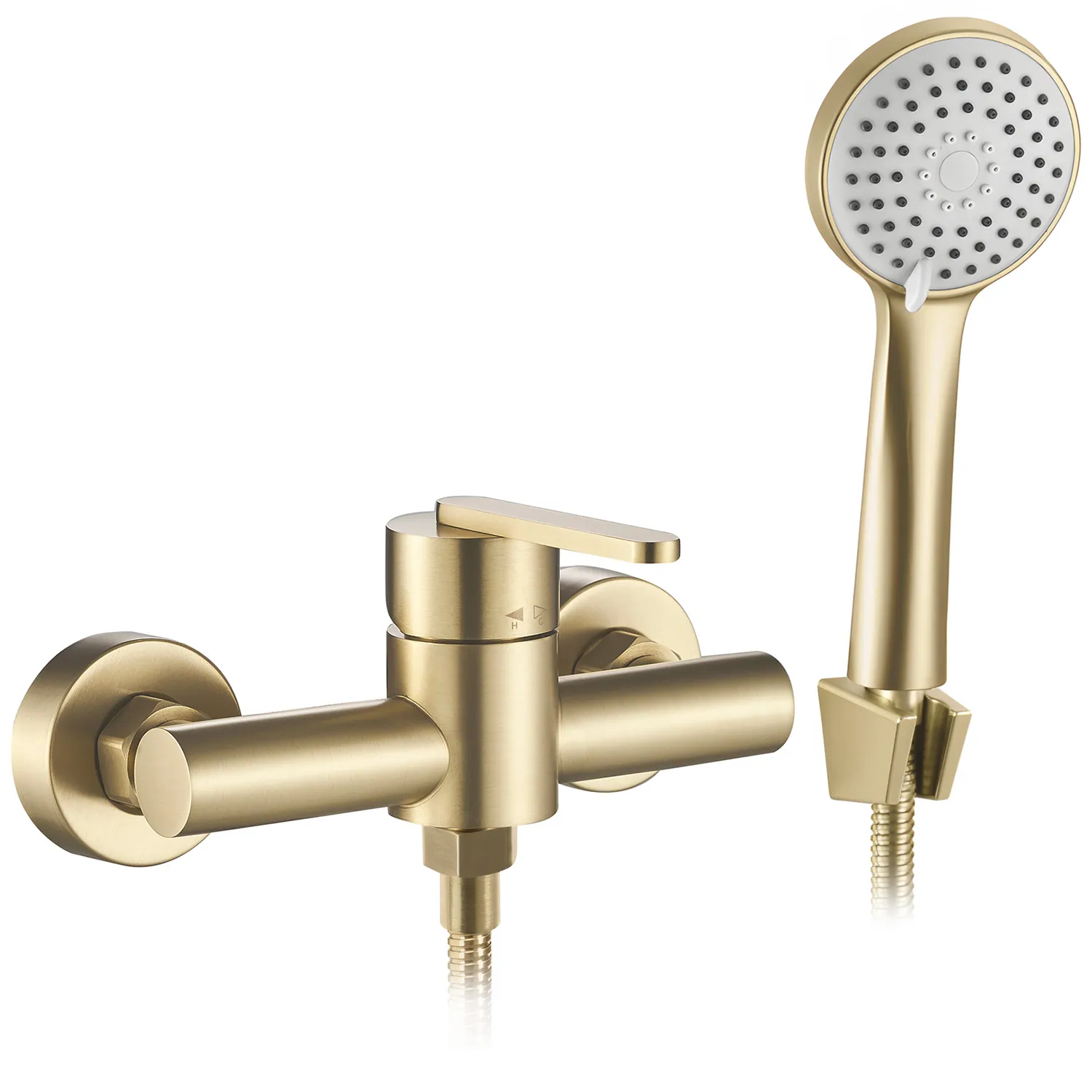 Baterii cadă - Baterie duș culoare auriu periat înălțime 8 cm model Ontario Brushed Gold