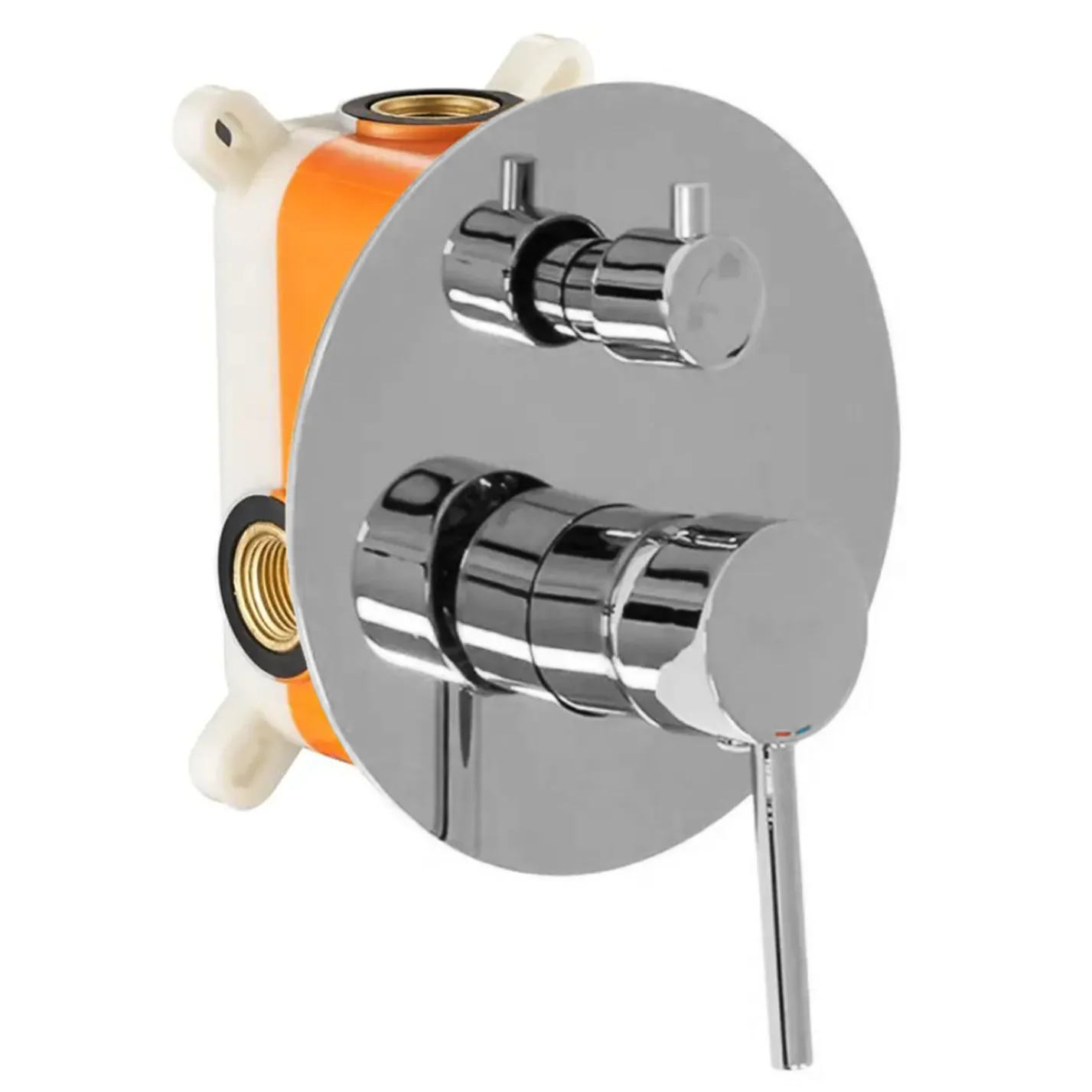 Set de duș culoare crom înălțime 16 cm material alamă model Lungo Chrome + Box [1]