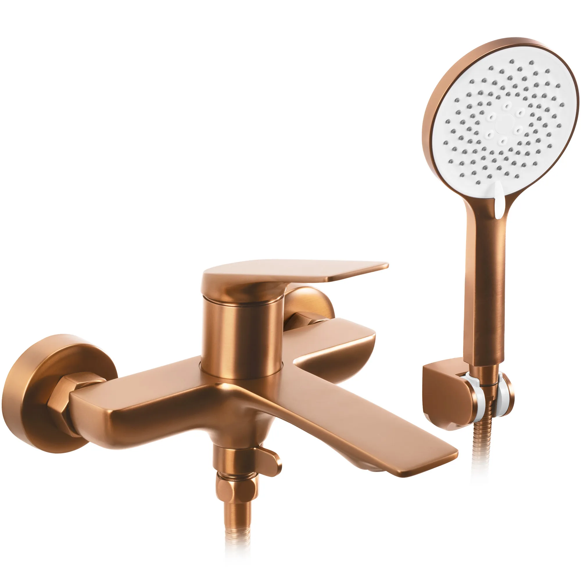 BATERII SANITARE - Baterie cadă culoare cupru periat model Avalon Copper Brushed
