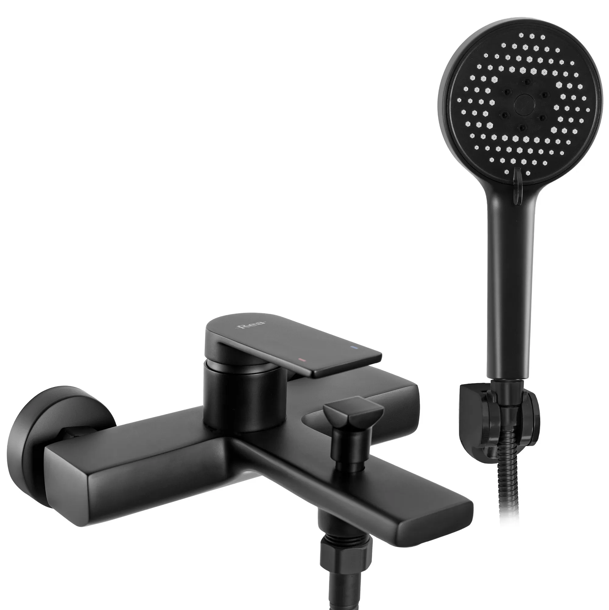 Baterii cadă - Baterie cadă culoare neagră înălțime 10 cm material alamă model Verso Black Mat