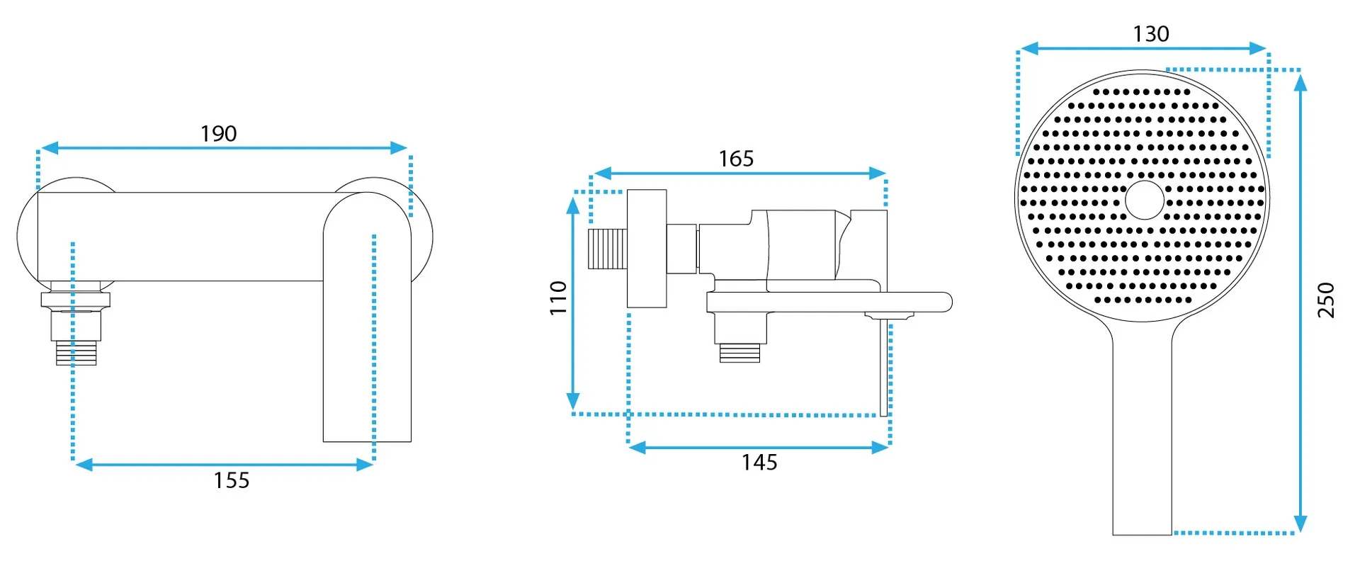Baterie cadă culoare auriu înălțime 11 cm material alamă/ABS model Veneta Gold [5]