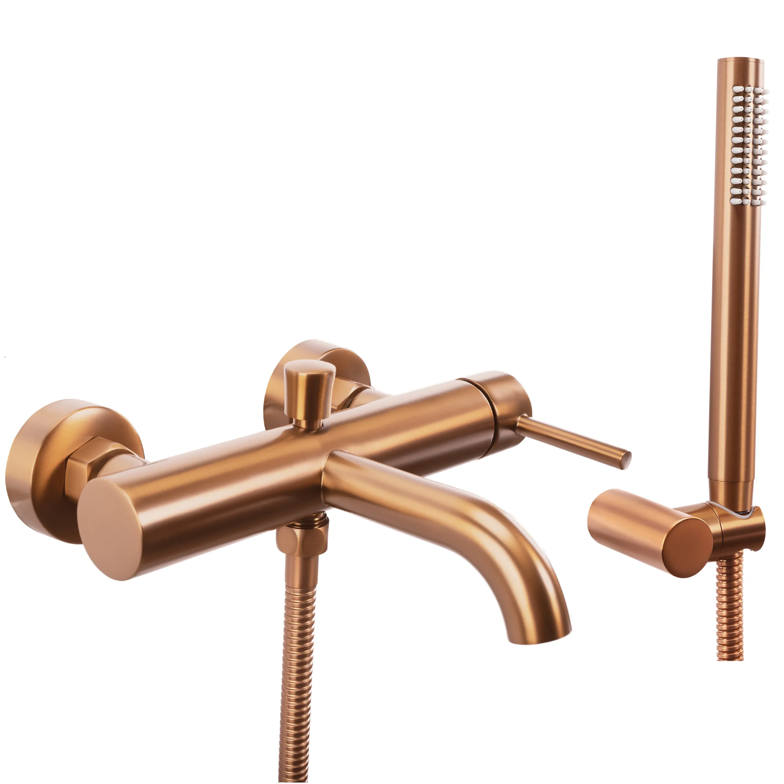 Baterie cadă culoare cupru periat înălțime 4.5 cm material alamă/ABS model Lungo Copper Brushed 