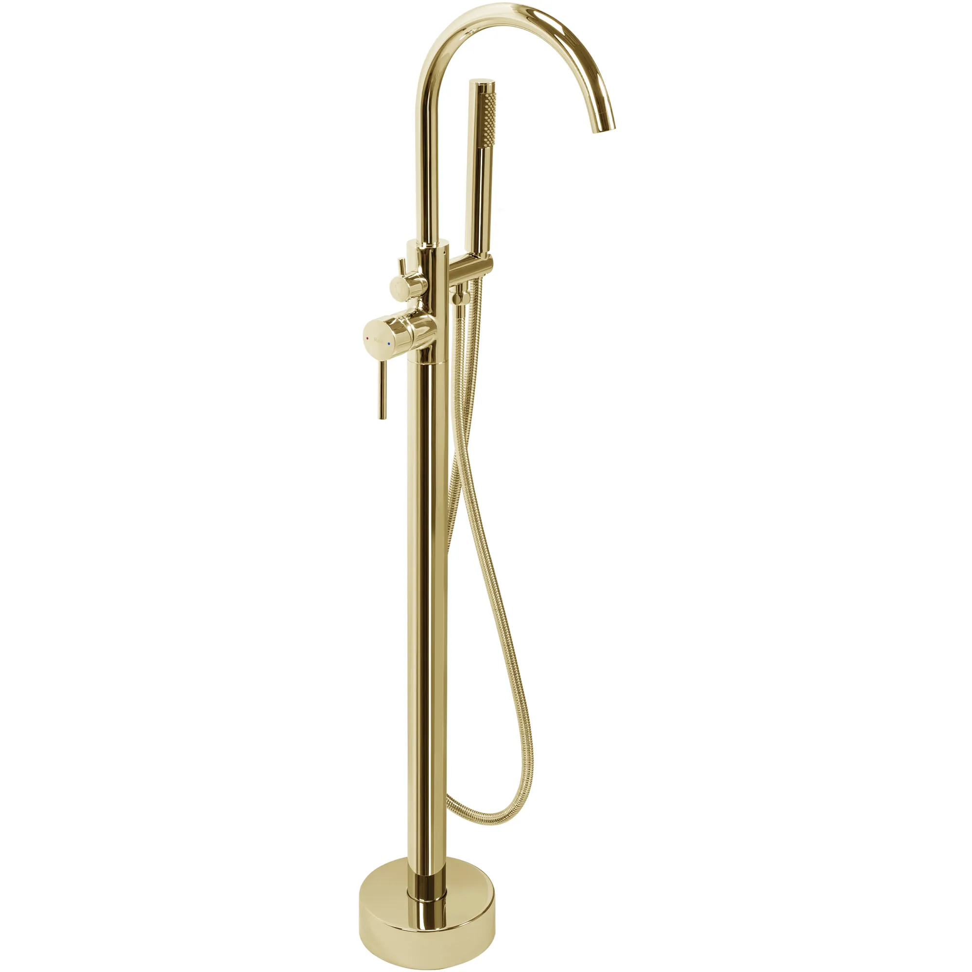 Baterii cadă - Baterie cadă de podea culoare auriu înălțime 110 cm material alamă model Mono Gold