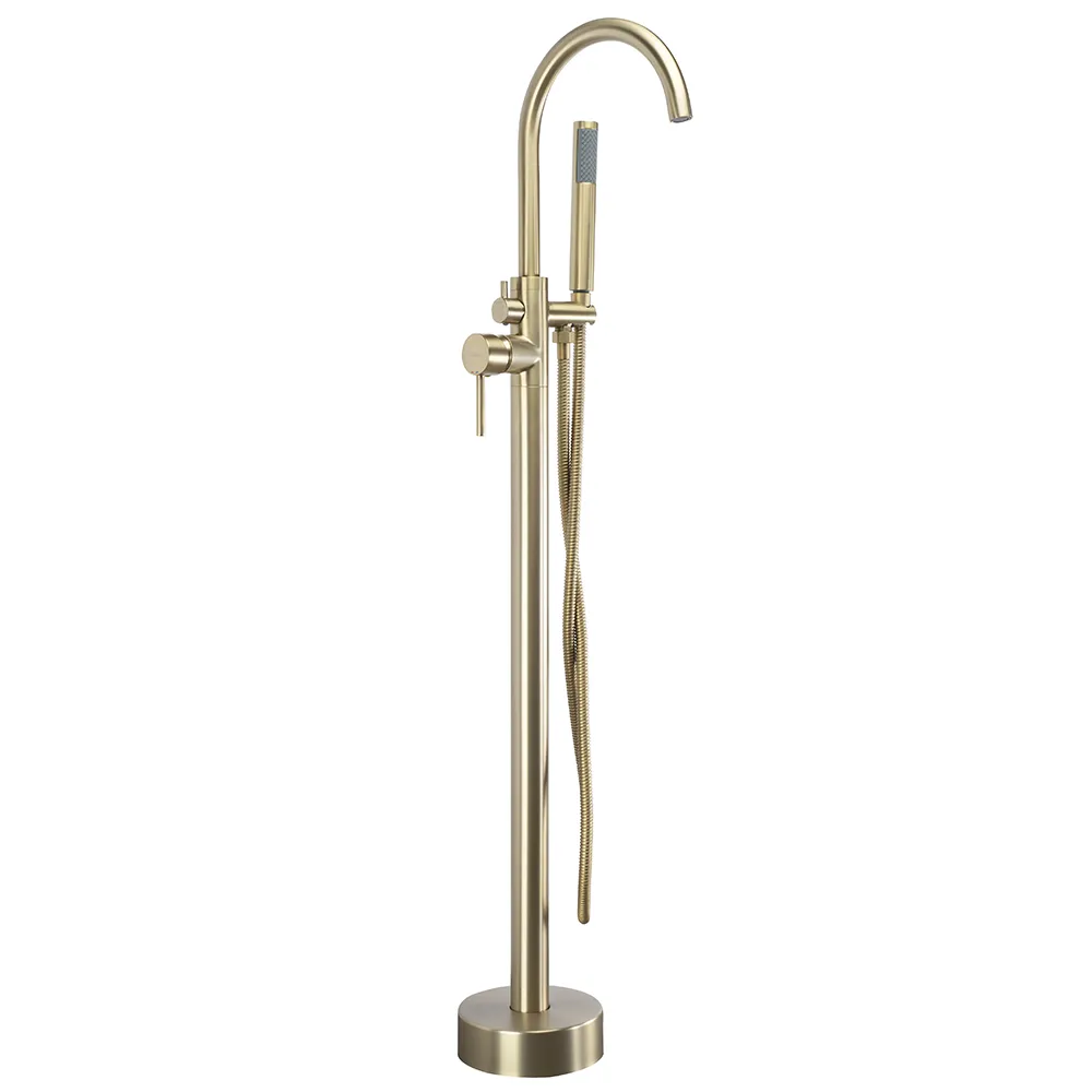 Baterii cadă - Baterie cadă de podea culoare auriu periat înălțime 110 cm model Lungo Brushed Gold