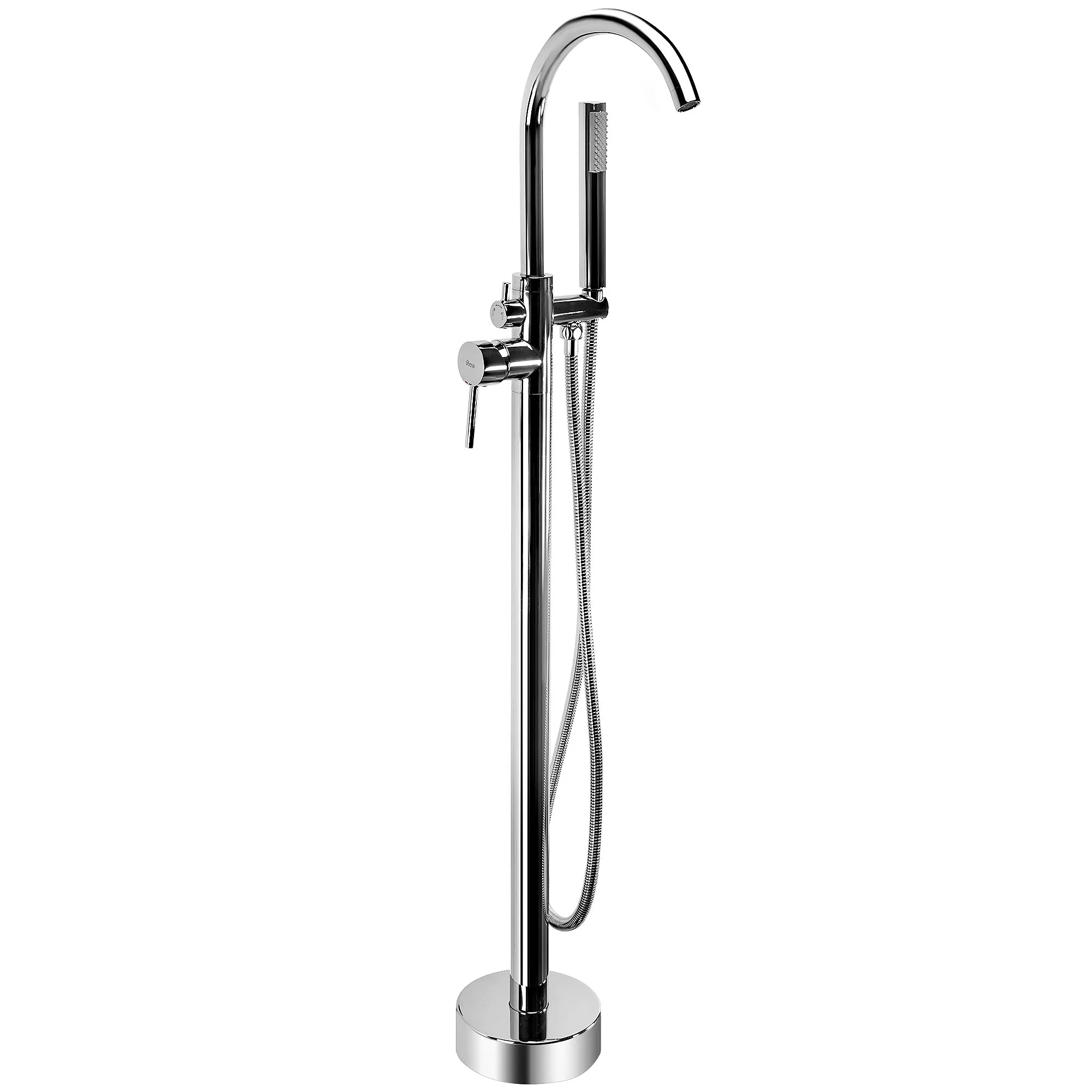 Baterii cadă - Baterie cadă de podea culoare crom lucios înălțime 110 cm model Lungo Chrome