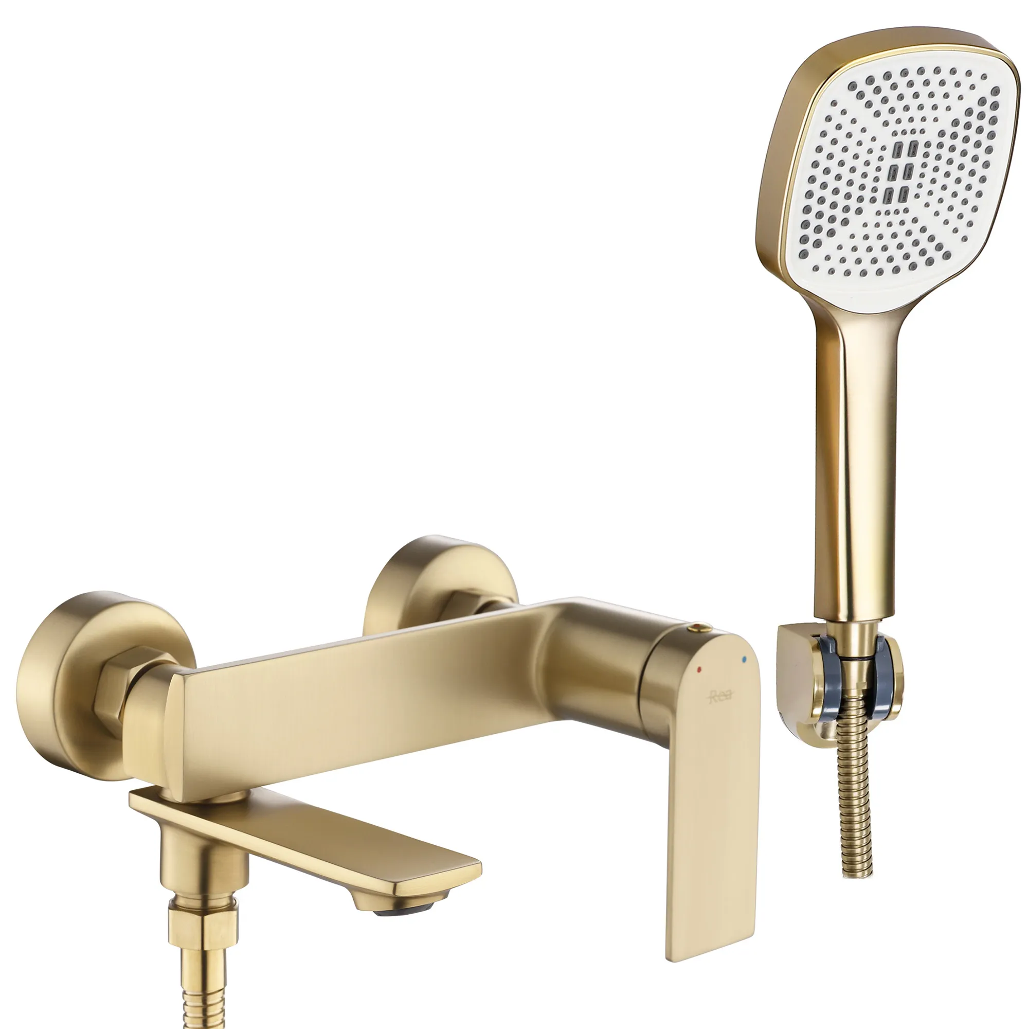 Baterii cadă - Baterie cadă finisaj auriu periat înălțime 12 cm model Storm Brush Gold