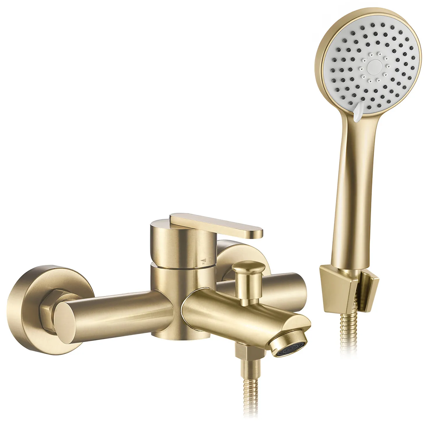 Baterii cadă - Baterie cadă finisaj auriu periat înălțime 8 cm model Ontario Brushed Gold