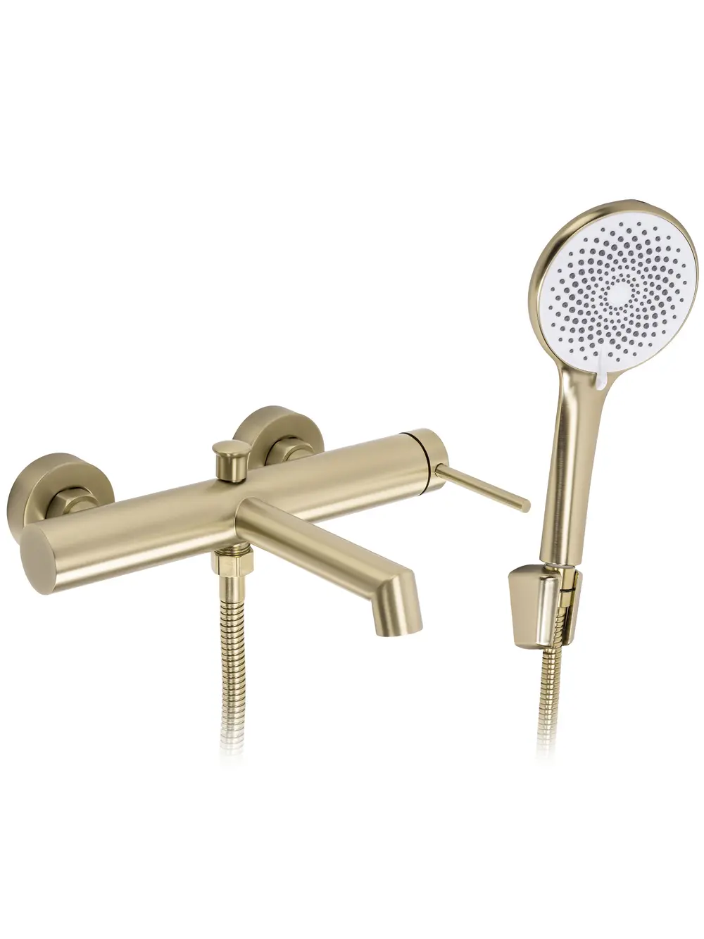 BATERII SANITARE - Baterie cadă finisaj auriu periat model Foss Gold Brush