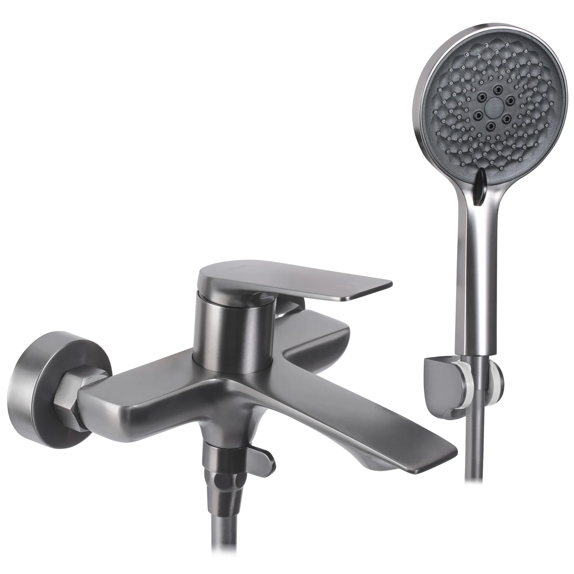 BATERII SANITARE - Baterie cadă culoare titanium înălțime 11.5 cm material alamă/ABS model Avalon Titanium