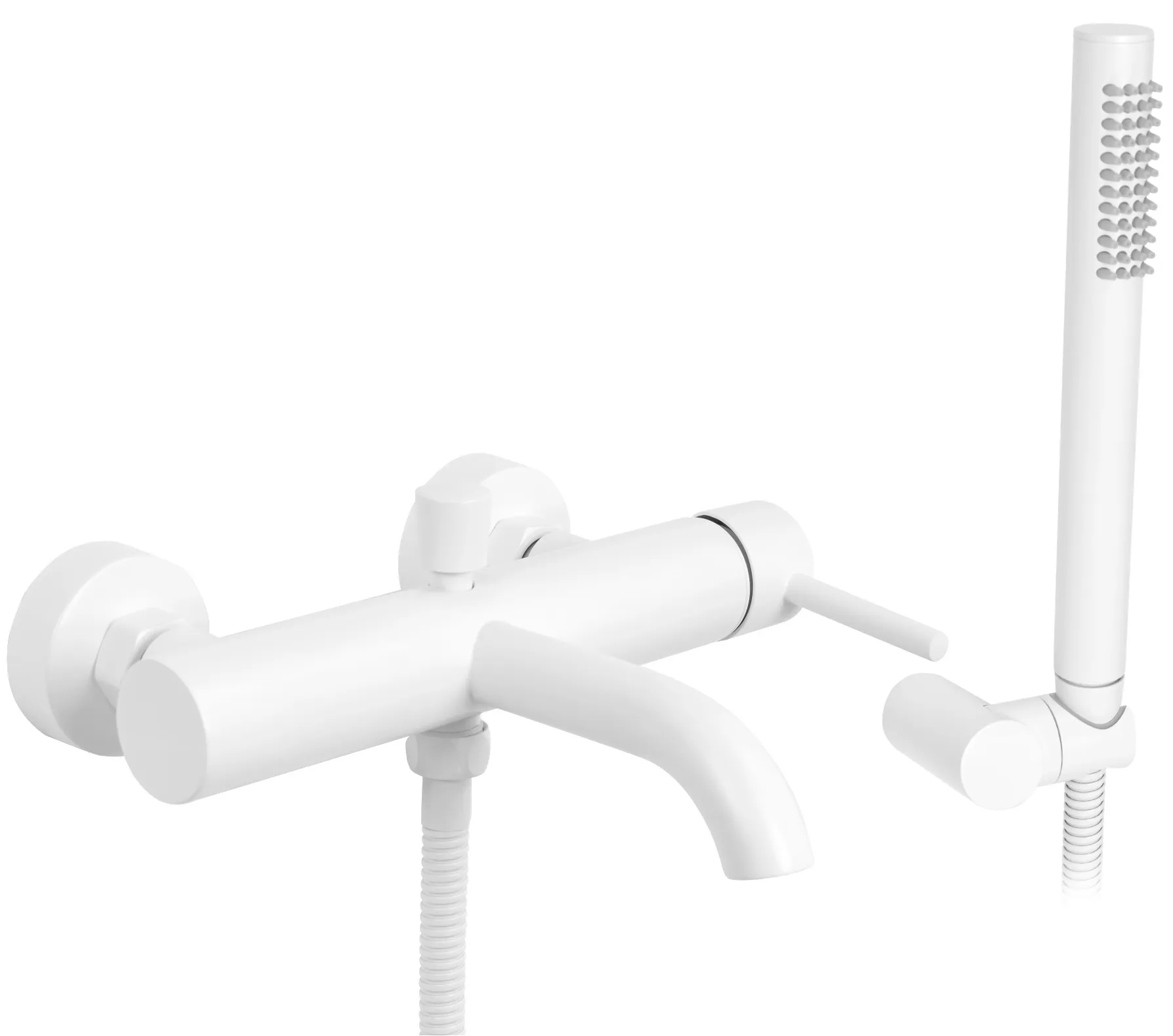 Baterii cadă - Baterie cadă culoare albă înălțime 4.5 cm material alamă model Lungo White