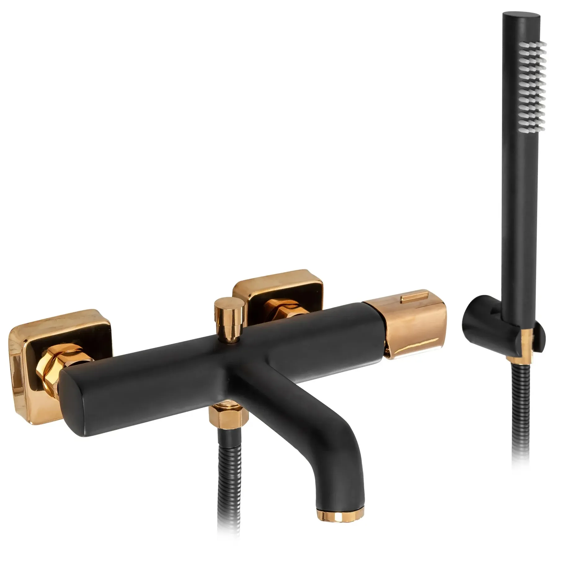 Baterii cadă - Baterie cadă culoare neagră înălțime 6 cm material alamă model Salto Black Gold