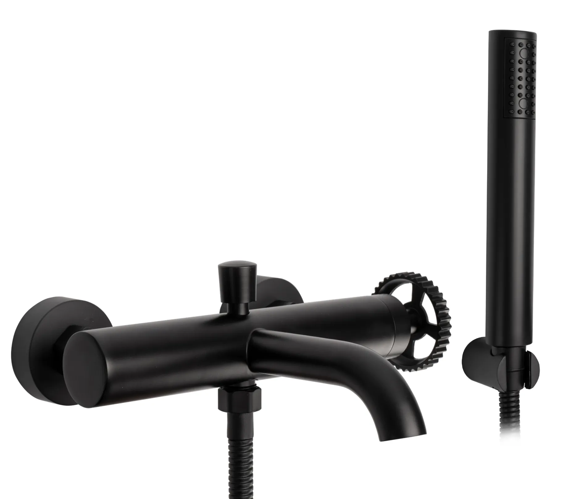 Baterie cadă culoare neagră înălțime 8 cm material alamă model Vertigo Black Mat