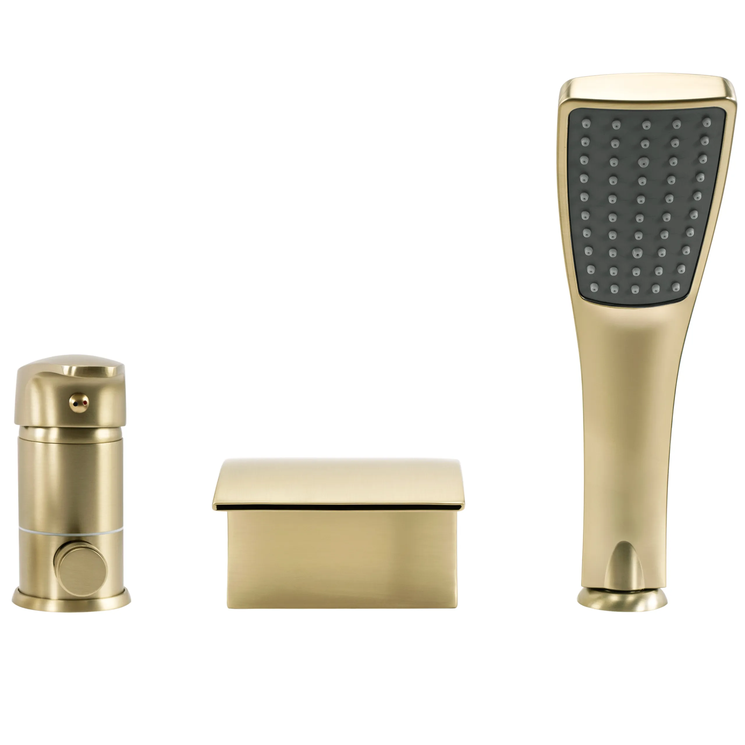 Baterie pentru cadă tip cascadă culoare auriu periat înălțime 24 cm model Riven Gold Brushed [2]