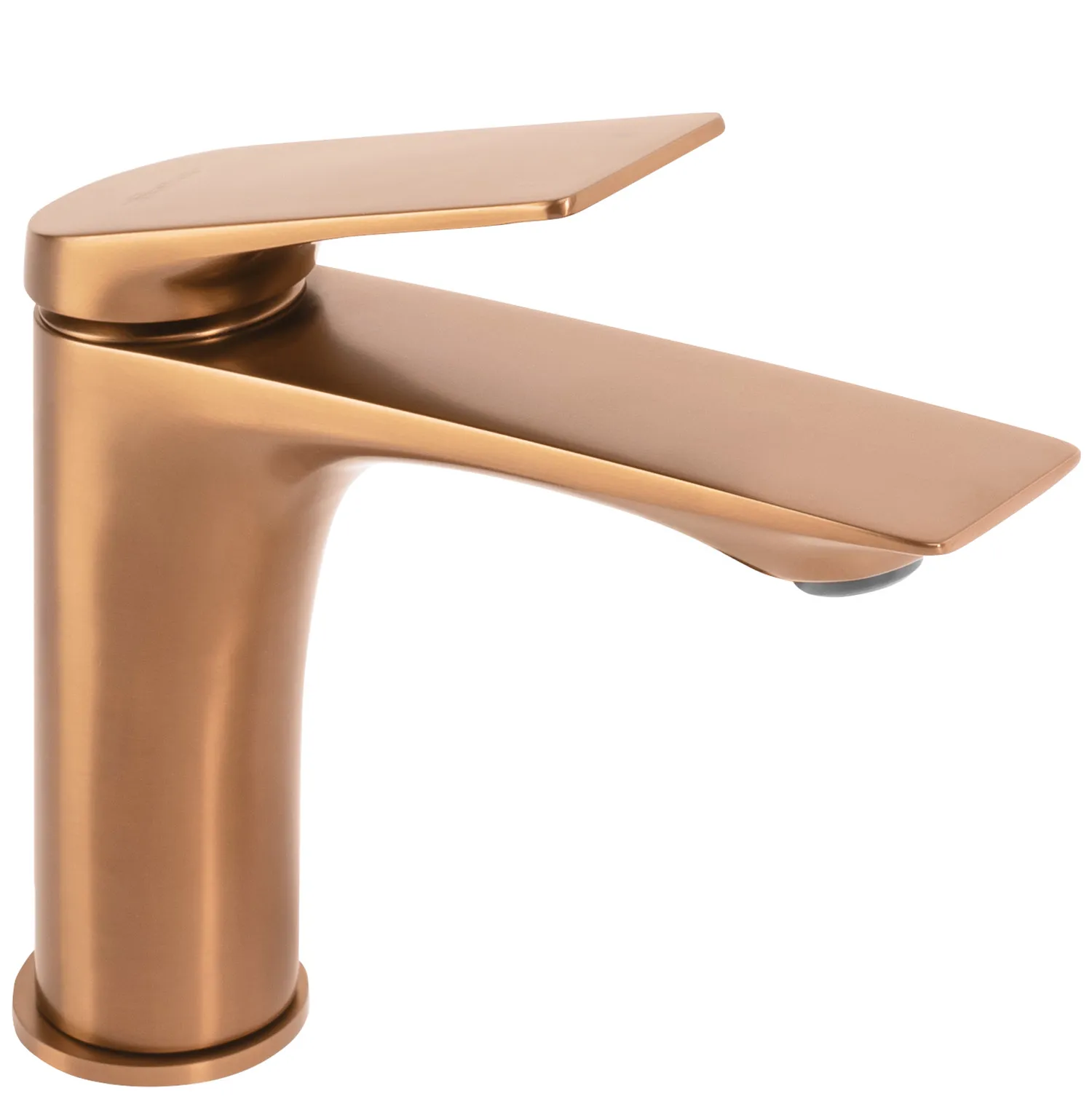 Baterii chiuvetă - Baterie chiuvetă finisaj cupru periat înălțime 16 cm material alamă model Avalon Copper Brushed Low