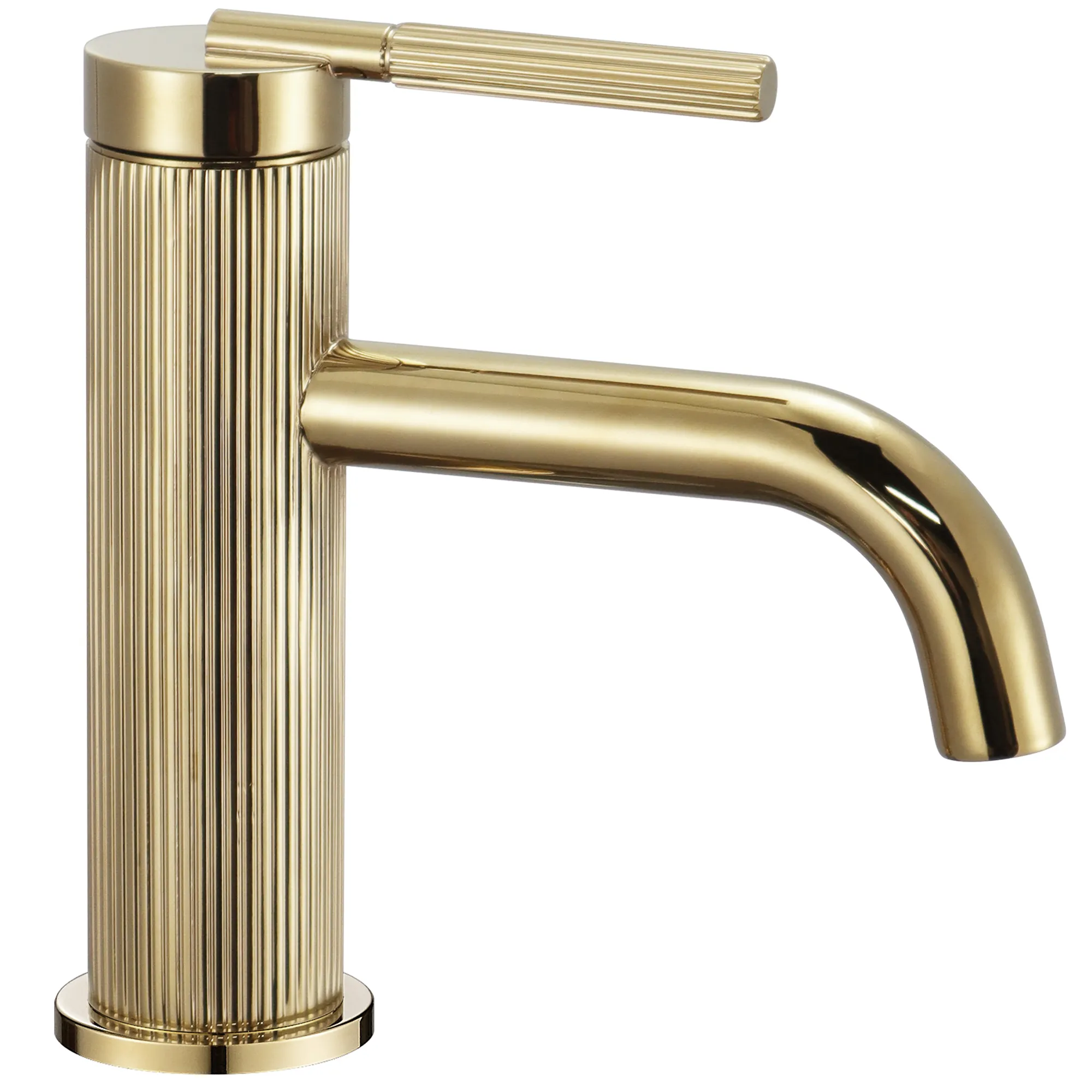 Baterie chiuvetă culoare auriu înălțime 16 cm material alamă model Argon Gold Low