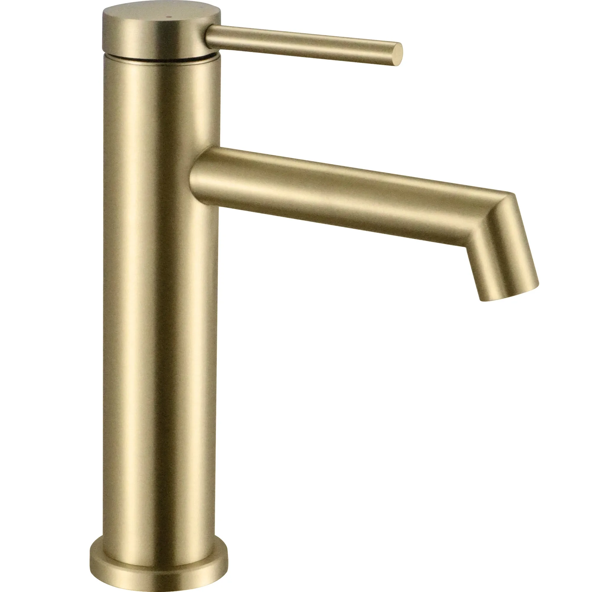 Baterie chiuvetă culoare auriu periat înălțime 20.5 cm material alamă model Foss Gold Brush Low