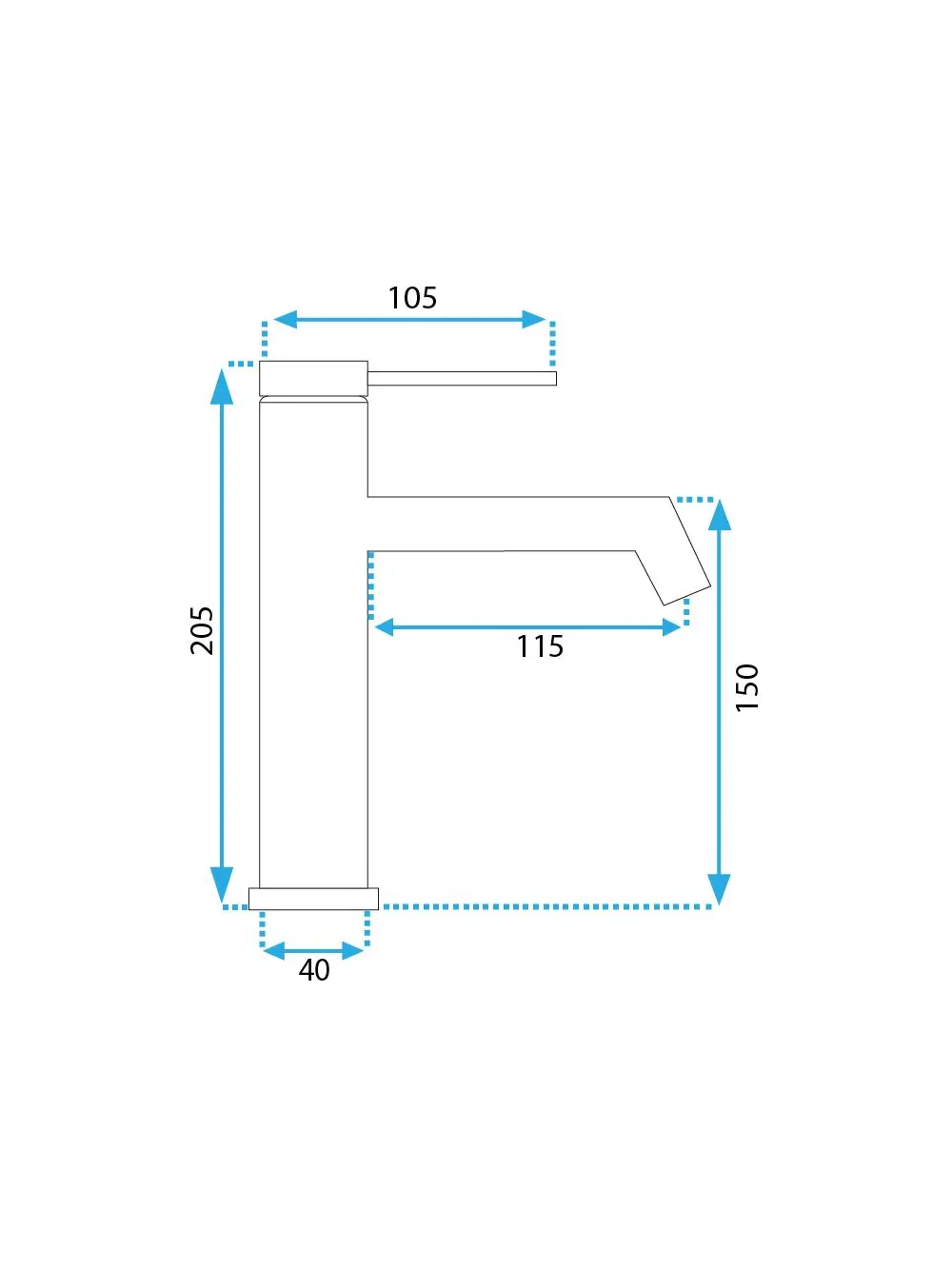 Baterie chiuvetă culoare cupru periat înălțime 20.5 cm material alamă model Foss Copper Brush Low [4]