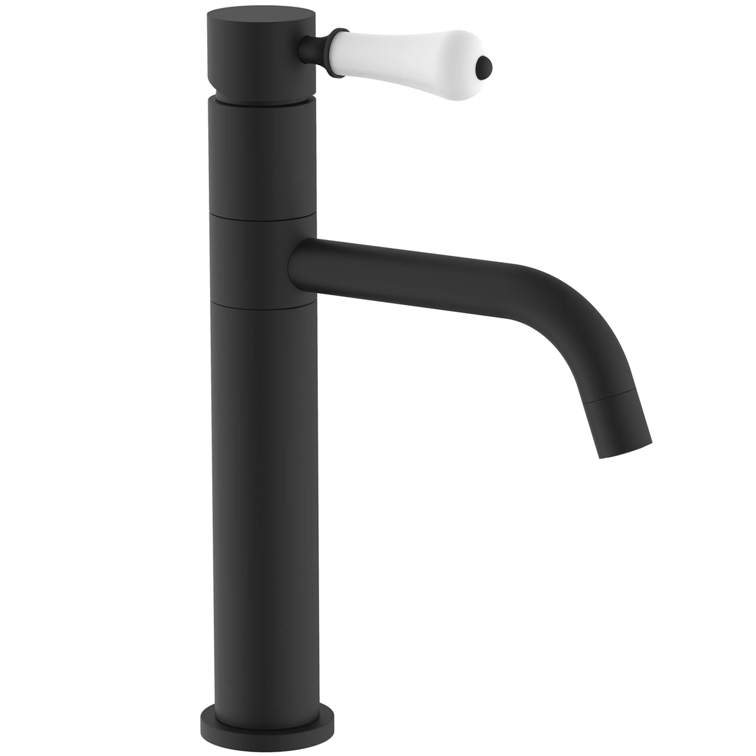 Baterii chiuvetă - Baterie chiuvetă culoare neagră înălțime 25 cm material alamă model Serra Black Low