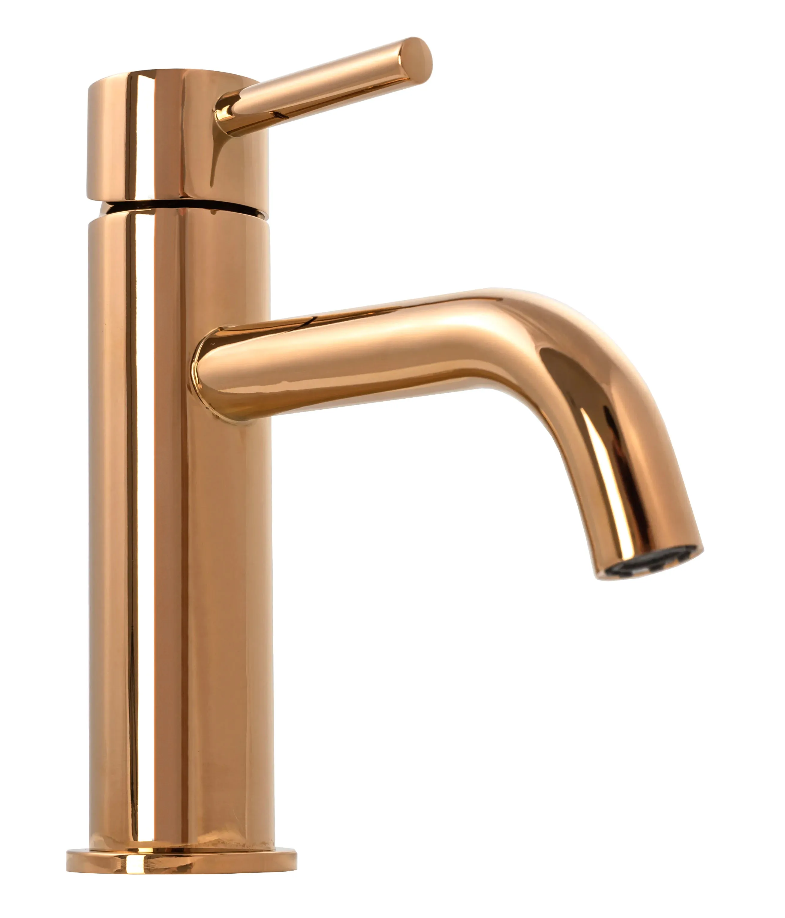 Baterii chiuvetă - Baterie chiuveta finisaj cupru lucios înălțime 16.5 cm model Lungo Copper Low