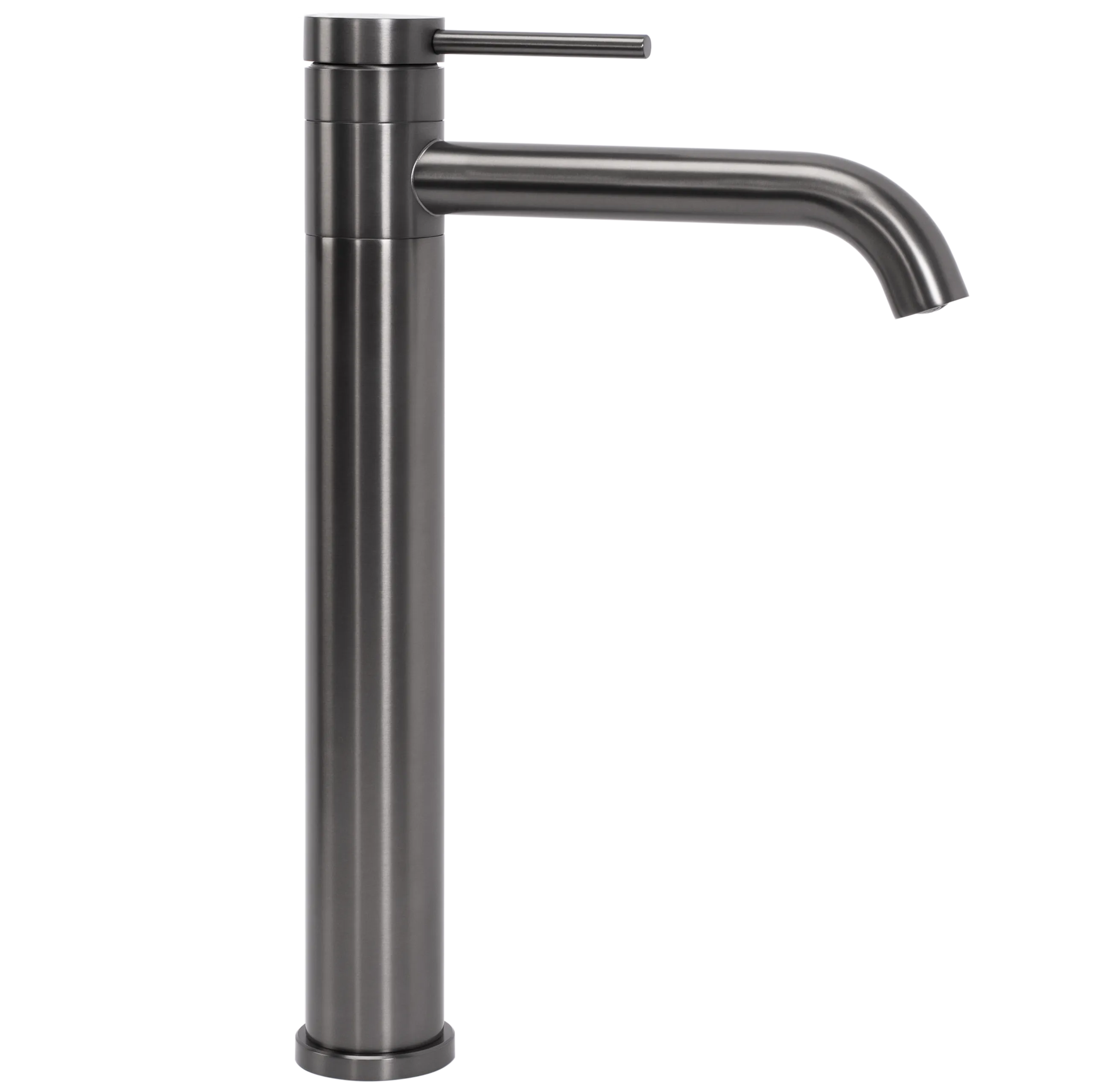 Baterie chiuvetă finisaj titanium înălțime 34 cm material alamă model Lungis Gun Grey Super High [1]