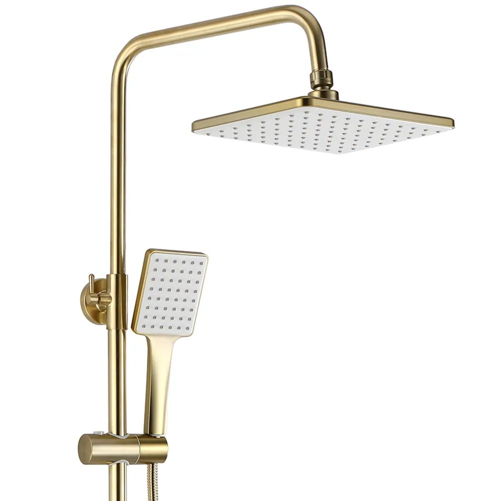 Set de duș culoare auriu periat înălțime 122 cm material alamă/ABS model Hass Brushed Gold [2]