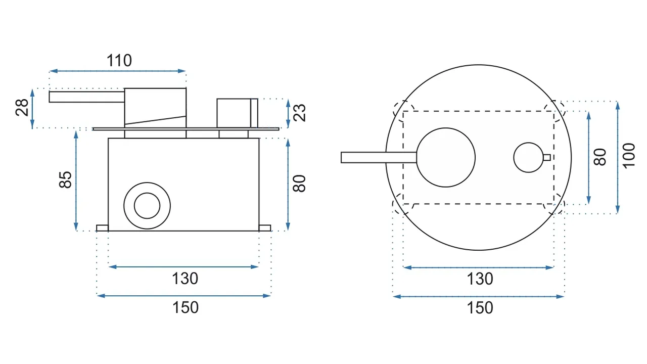 Set de duș încastrat în perete culoare auriu periat înălțime 16 cm model Lungo Gold Brushed [8]