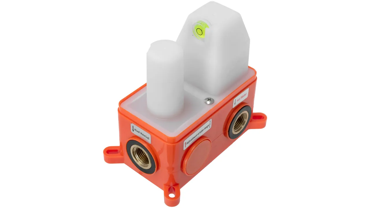 Set de duș încastrat în perete culoare auriu periat înălțime 16 cm model Lungo Gold Brushed [6]