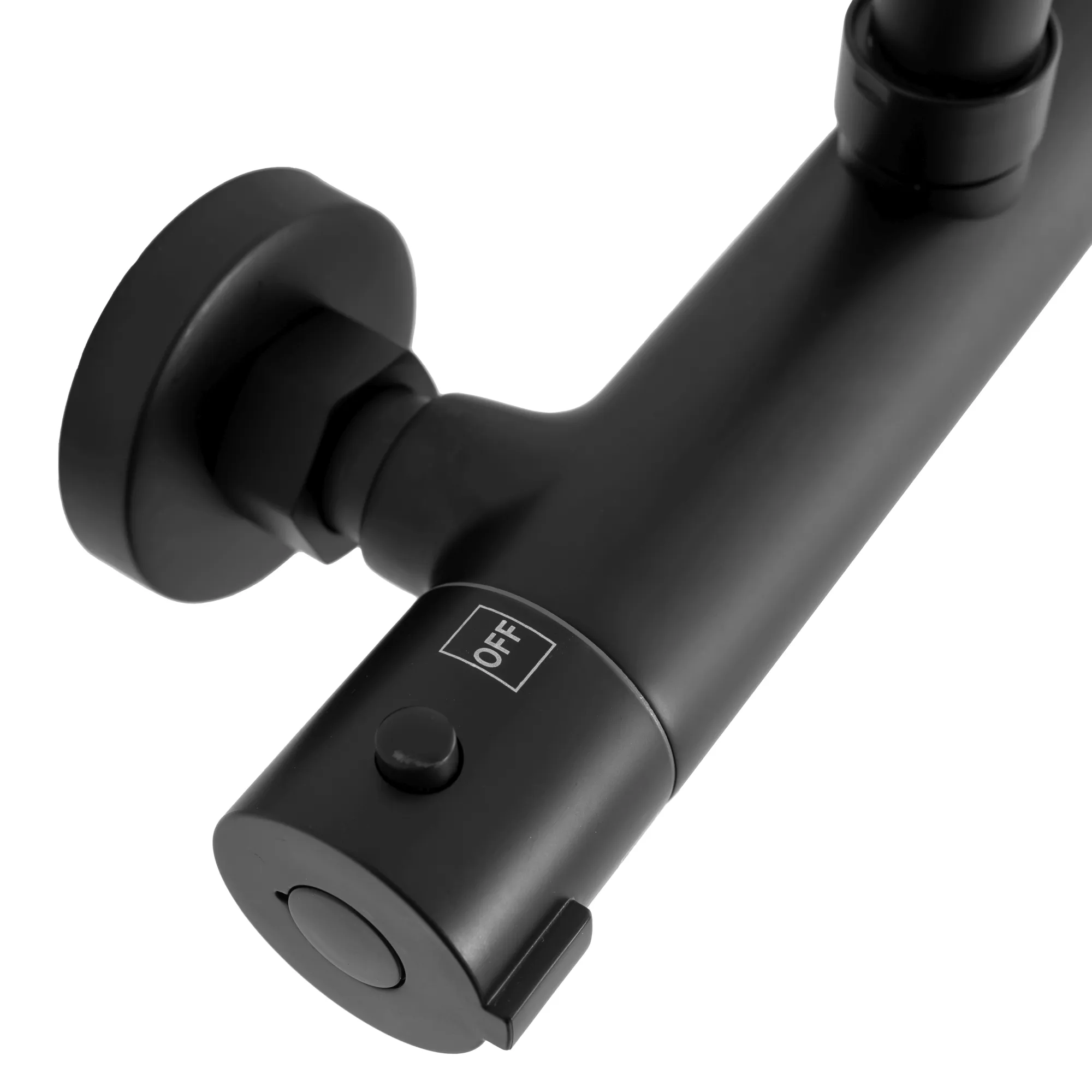 Set de duș culoare negru mat înălțime 100 cm material alamă/ABS model Bliss Black Mat [9]