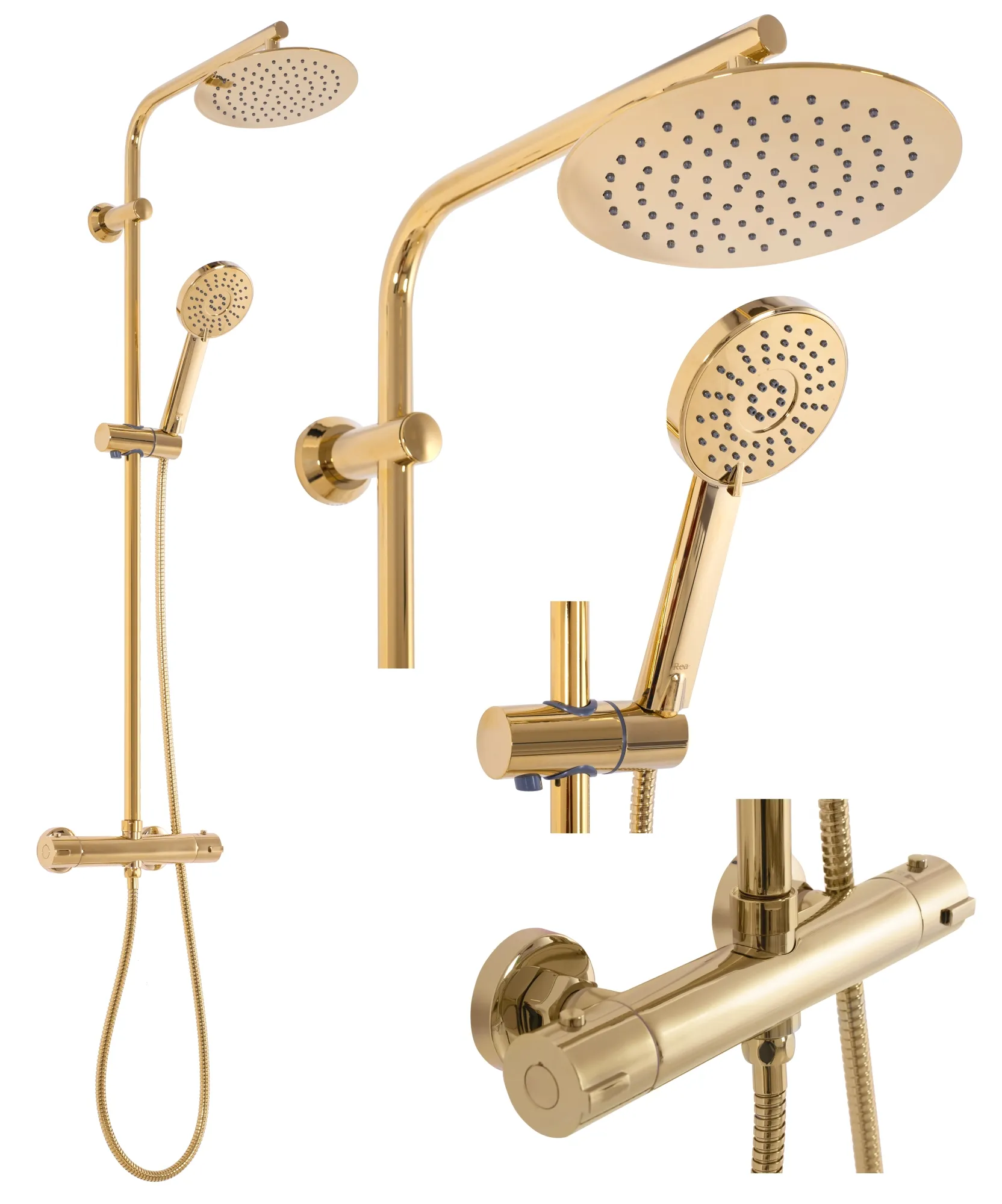 Set de duș culoare auriu înălțime 100 cm material alamă/ABS model Bliss Gold [1]