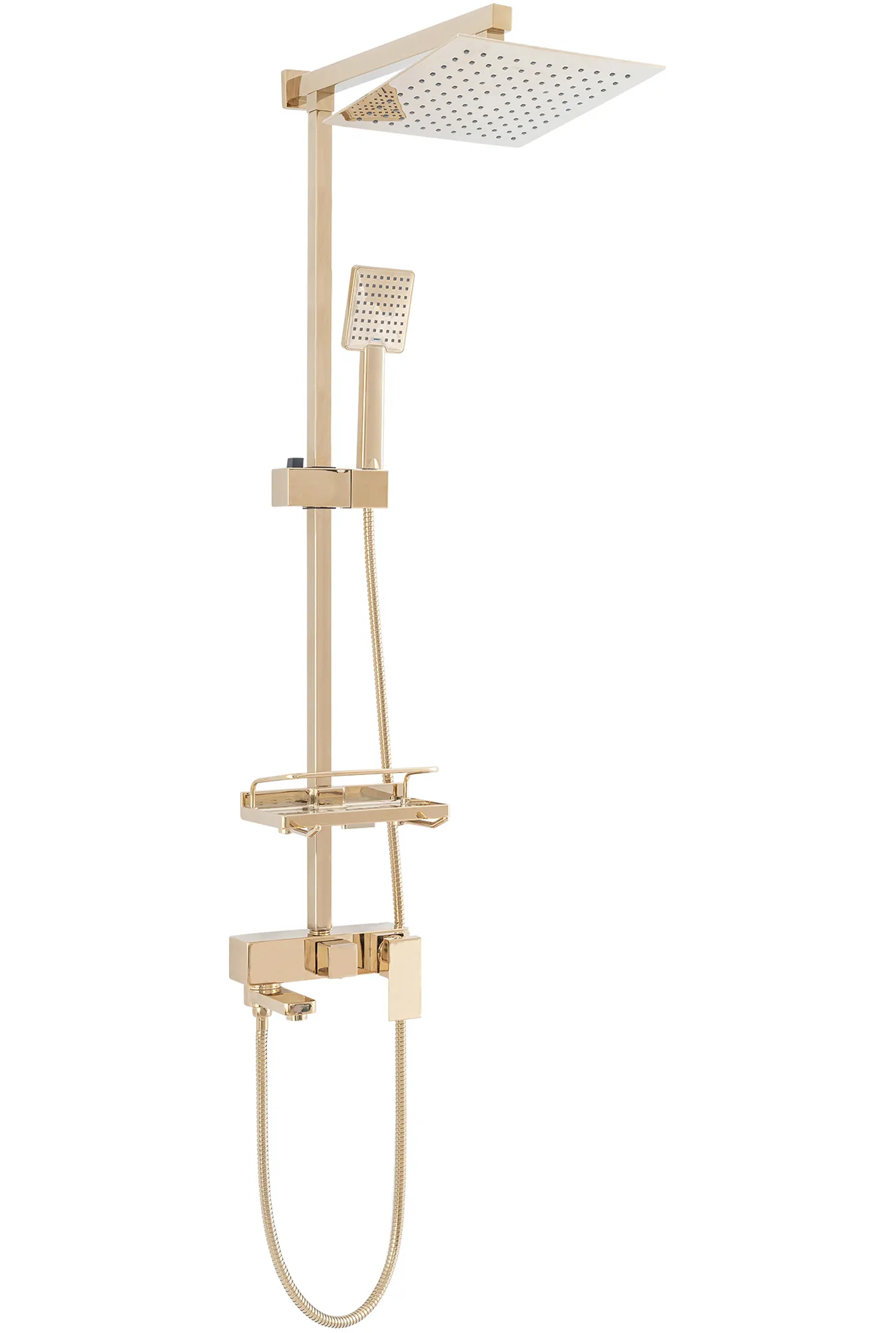 Baterii duș - Set de duș culoare auriu înălțime 102 cm material alamă/ABS model Jack Gold