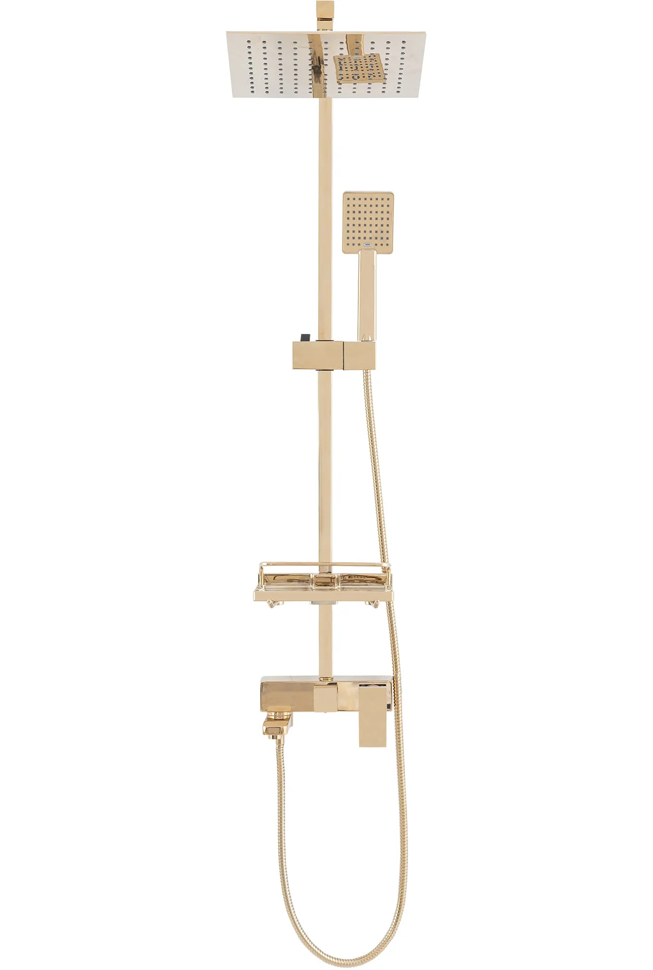 Set de duș culoare auriu înălțime 102 cm material alamă/ABS model Jack Gold [3]