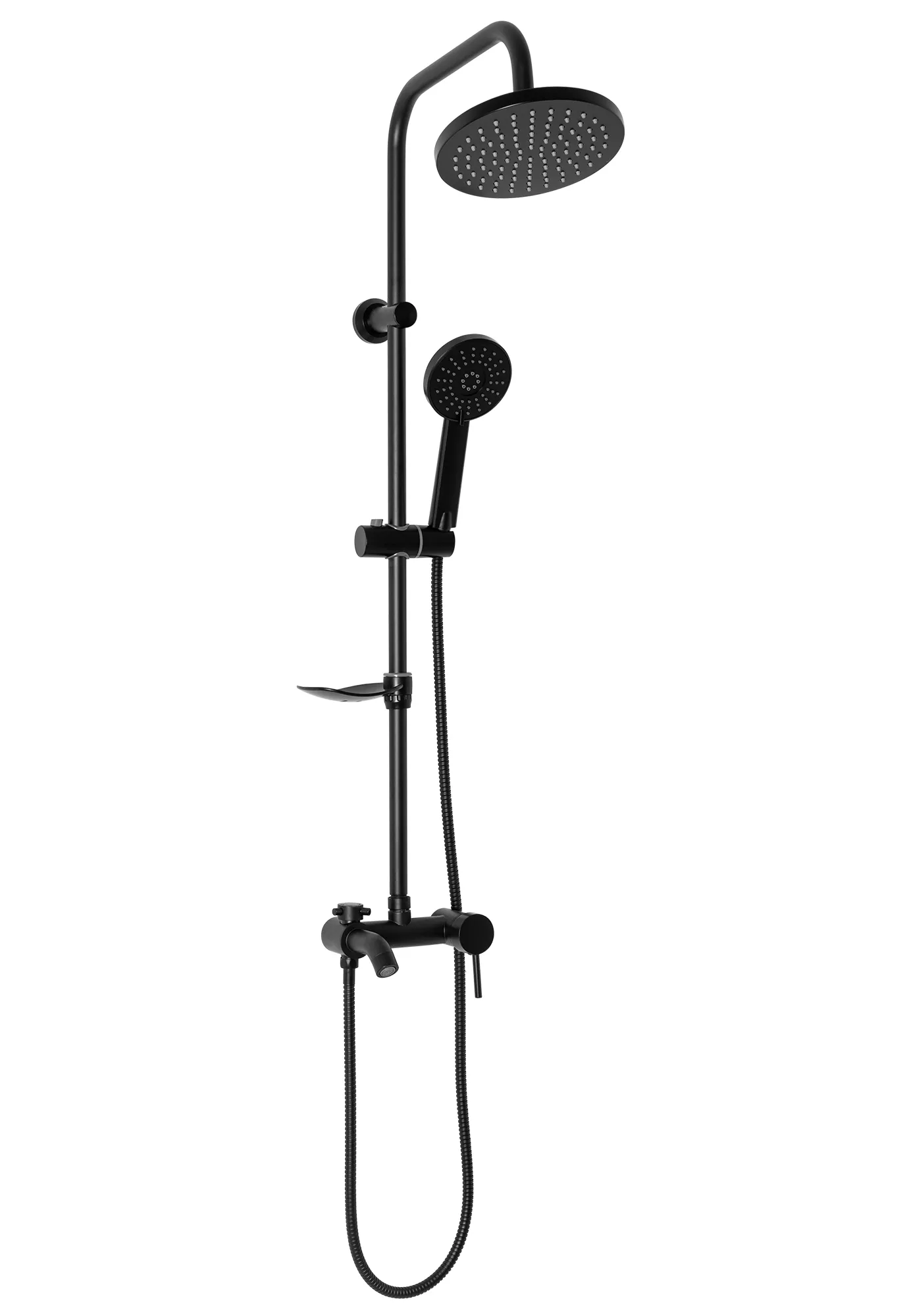 Set de duș culoare neagră înălțime 100 cm material alamă/ABS model Luis Black