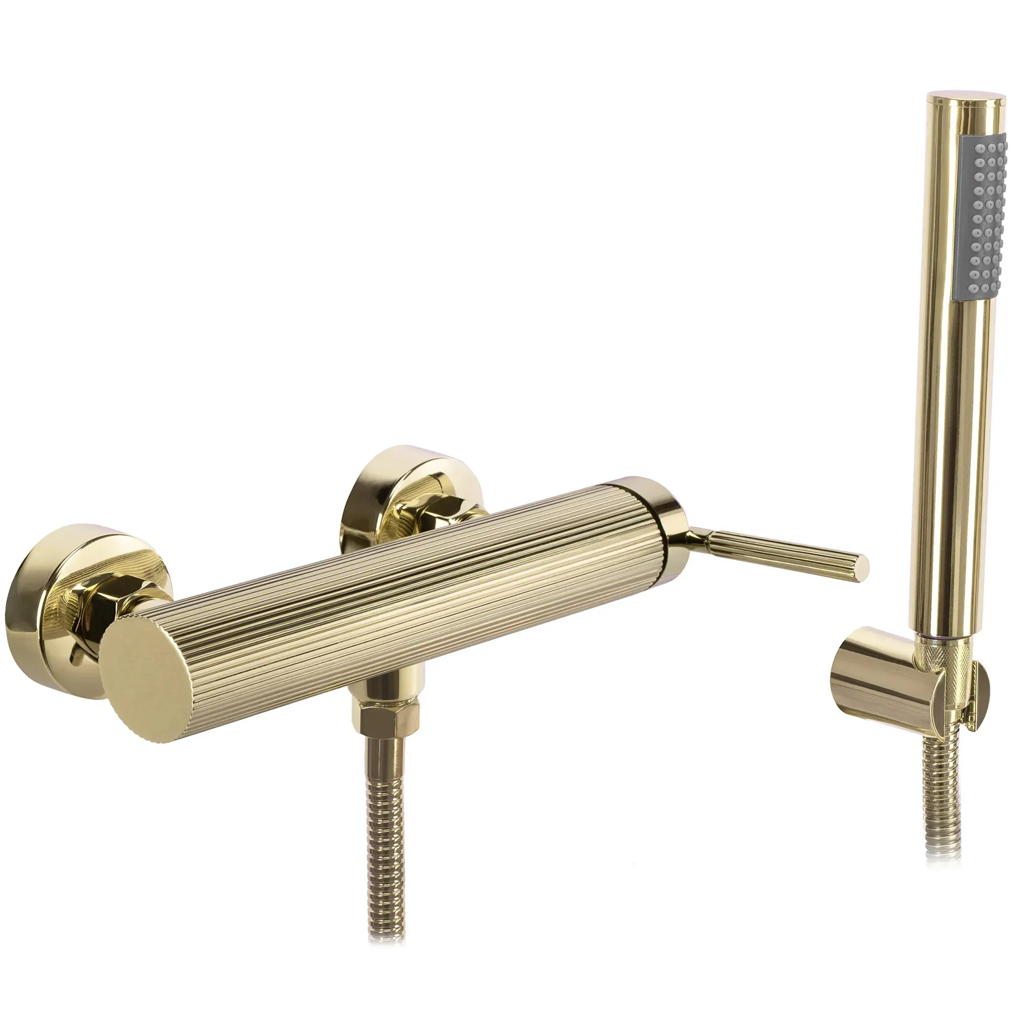 Baterii duș - Baterie duș culoare auriu lucios înălțime 10 cm model Argon Gold