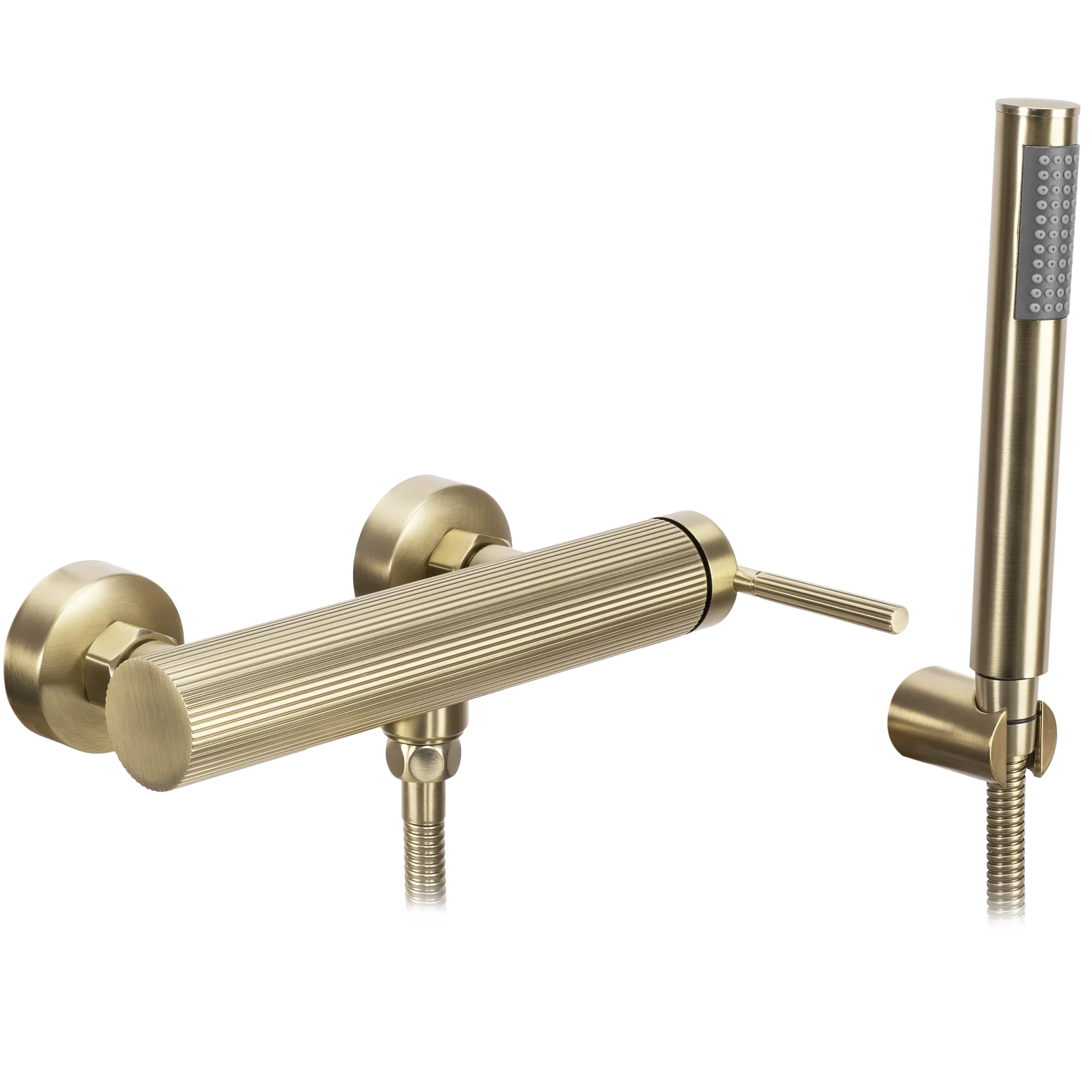 Baterii duș - Baterie de duș culoare auriu periat înălțime 10 cm model Argon Gold Brushed