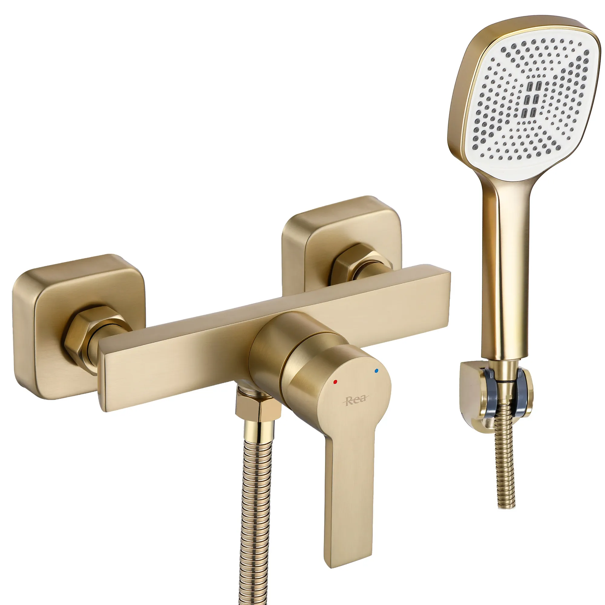 Baterii duș - Baterie duș culoare auriu periat înălțime 10.5 cm material alamă/ABS model Argus Brush Gold