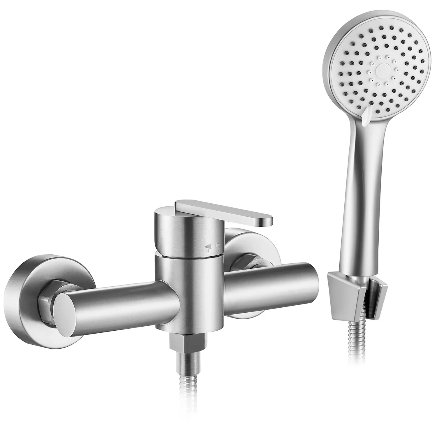 BATERII SANITARE - Baterie duș culoare crom periat înălțime 8 cm model Ontario Brushed Chrome