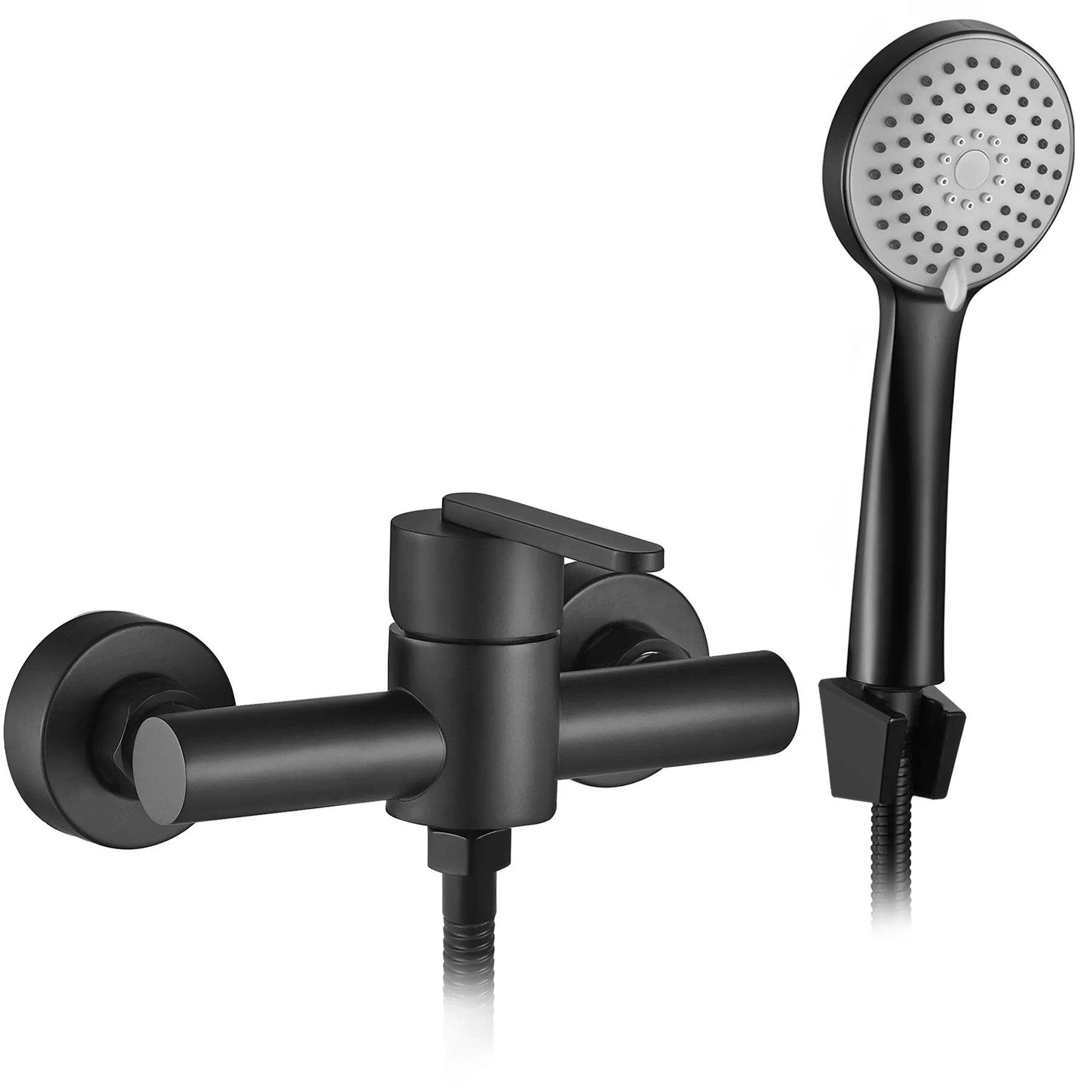 BATERII SANITARE - Baterie duș culoare negru mat înălțime 8 cm model Ontario Black