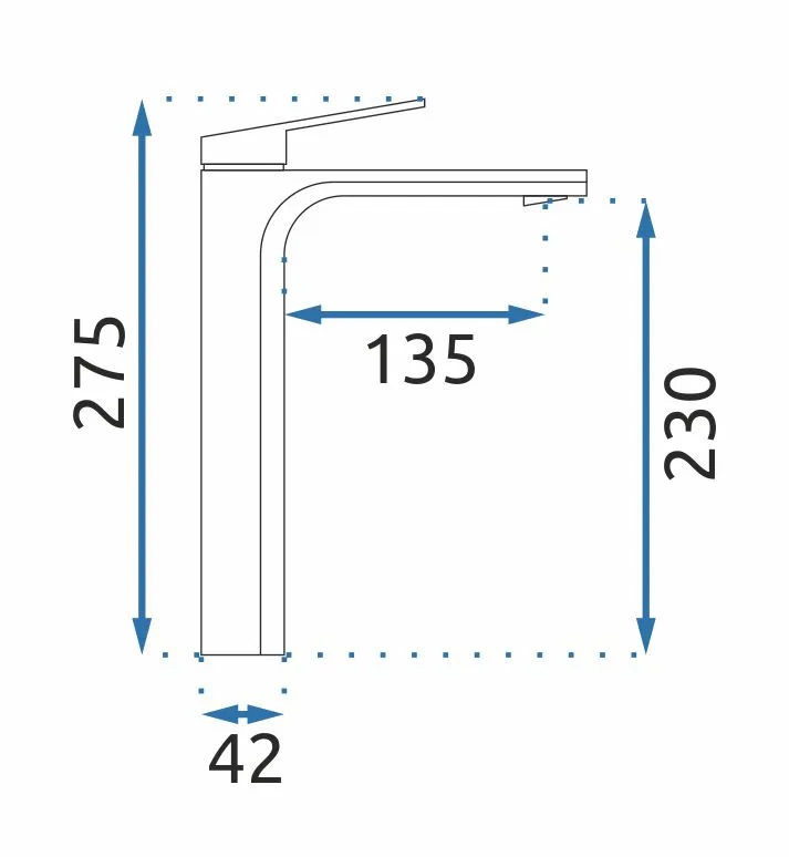 Baterie lavoar culoare negru mat înălțime 27.5 cm material alamă model Marco Black Matt [4]