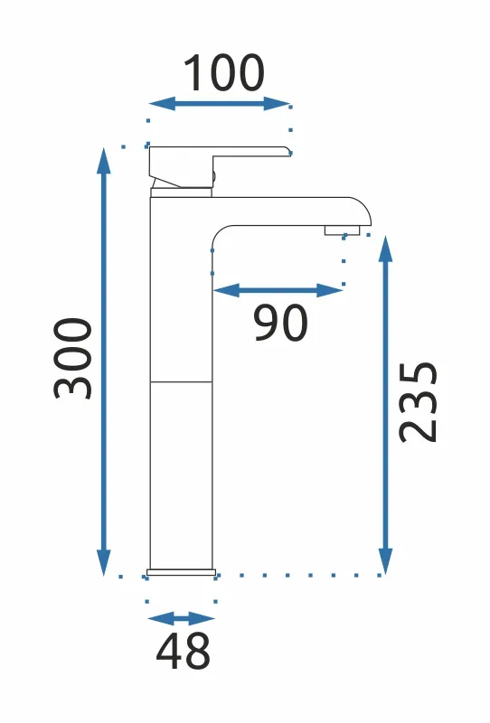 Baterie chiuvetă culoare auriu înălțime 30 cm material alamă model Bloom Gold High [5]