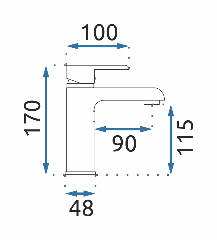 Baterie lavoar culoare auriu înălțime 17 cm material alamă model Bloom Gold Low [5]