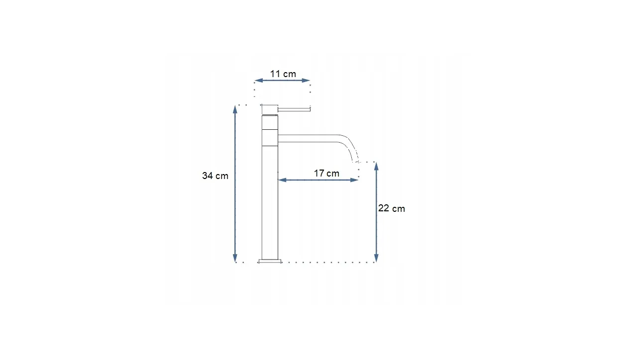 Baterie chiuvetă culoare crom înălțime 34 cm material alamă model Lugano Chrome [4]