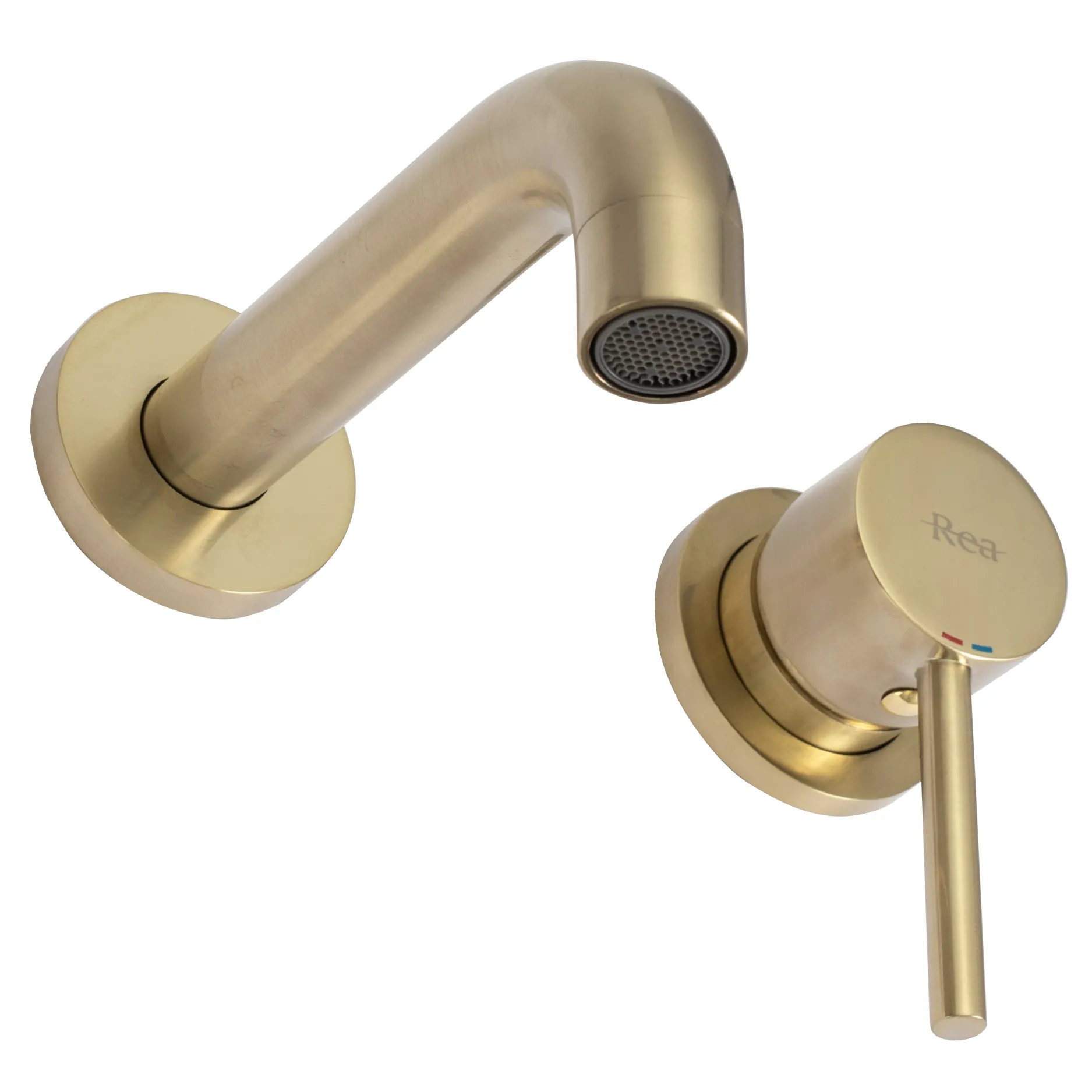 Baterie lavoar culoare auriu înălțime 11 cm material alamă model periat Lungo Gold Brushed [3]