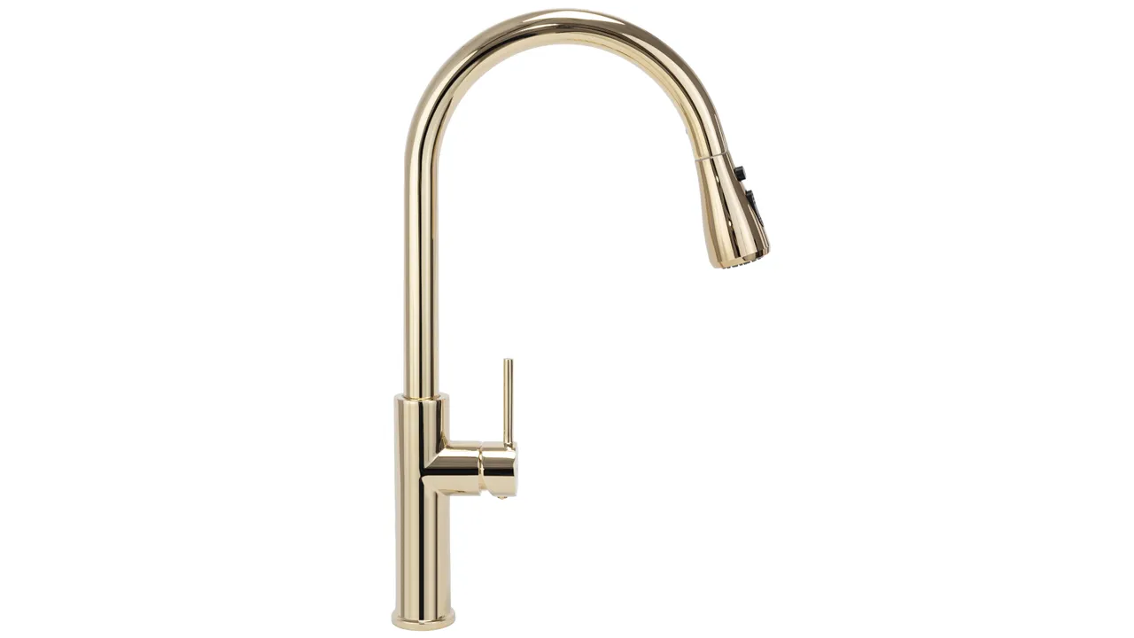 Baterie bucătărie culoare auriu înălțime 48 cm material alamă model Nest Gold [1]