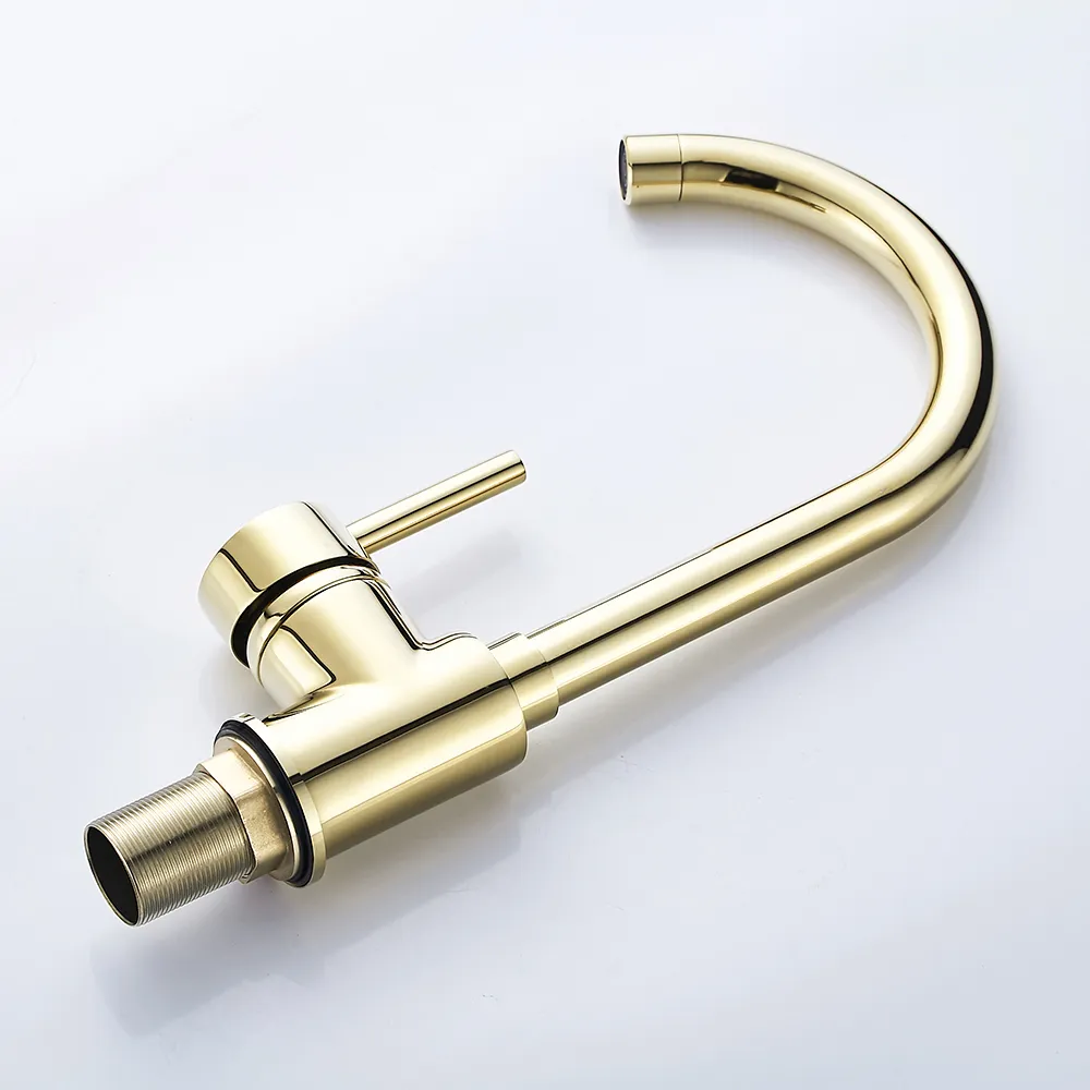Baterie lavoar culoare auriu înălțime 30 cm material alamă model Talisa Gold High [5]