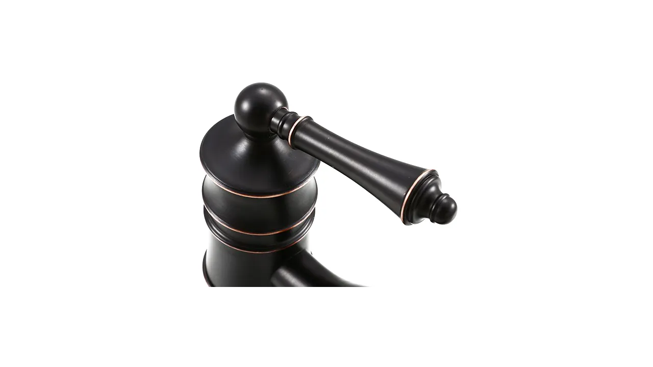 Baterie lavoar culoare neagră înălțime 30.5 cm material alamă model Vintage Old Black High [2]