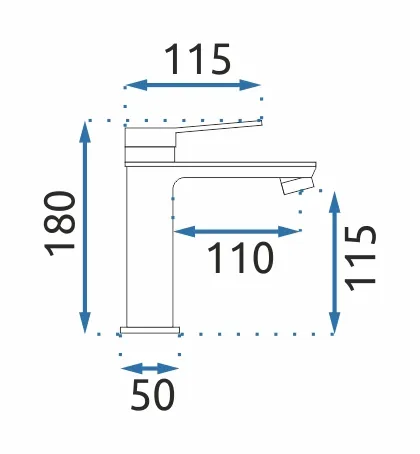 Baterie lavoar culoare negru mat înălțime 18 cm material alamă model Viral Black/Rose Gold Low [4]